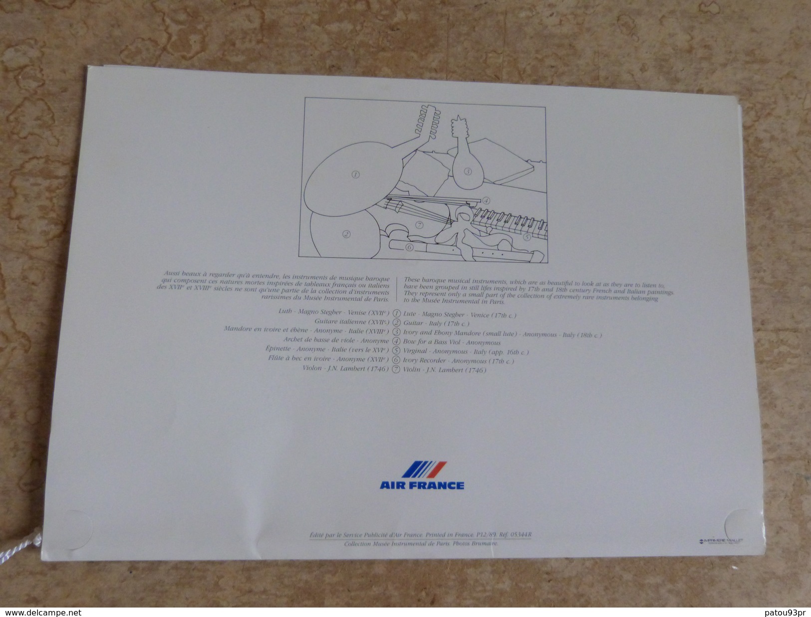 Menu AIR FRANCE CONCORDE (1) - Menus