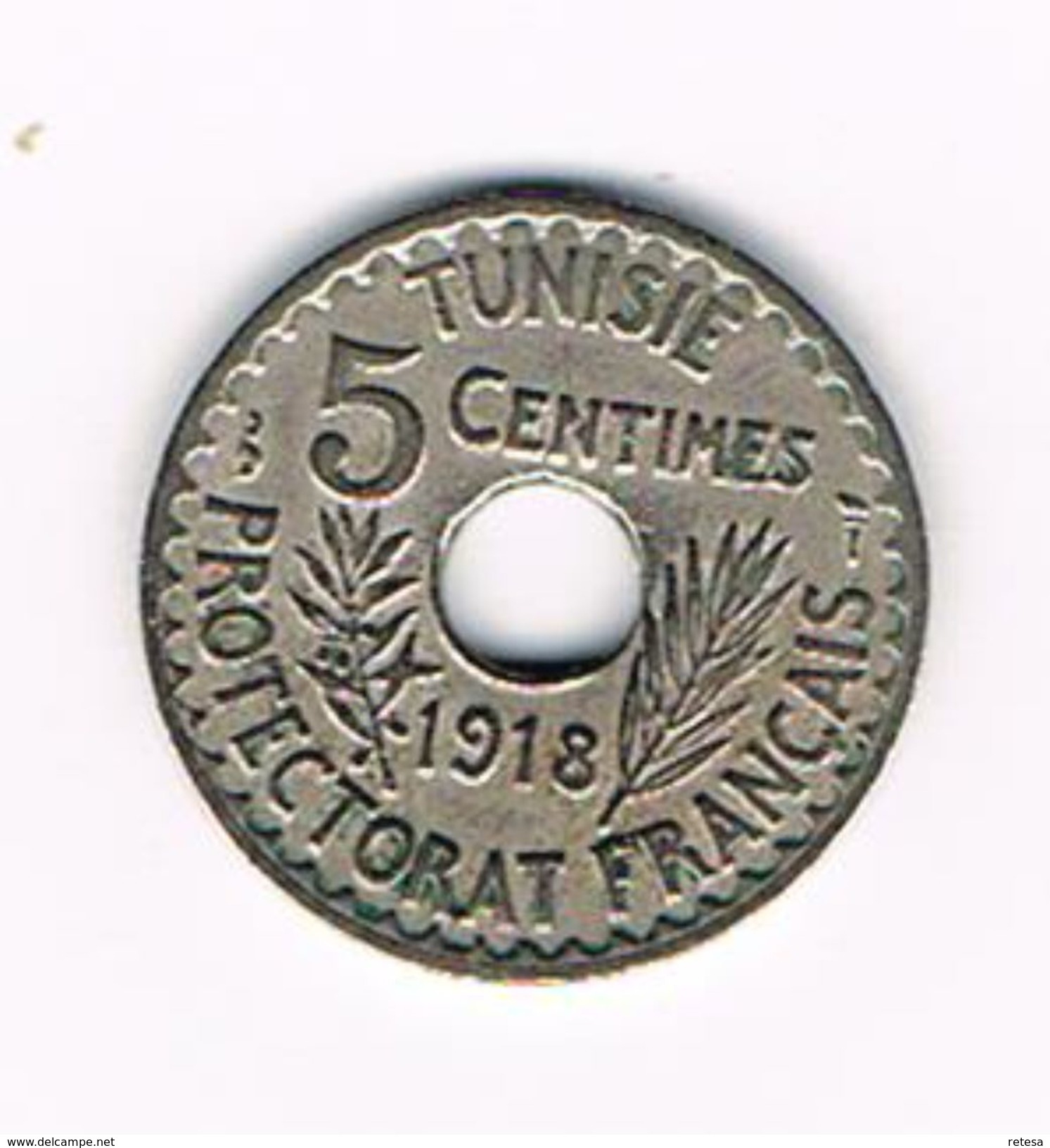 I TUNESIE 5 CENTIMES  1918 ( 1337 ) - Tunisia