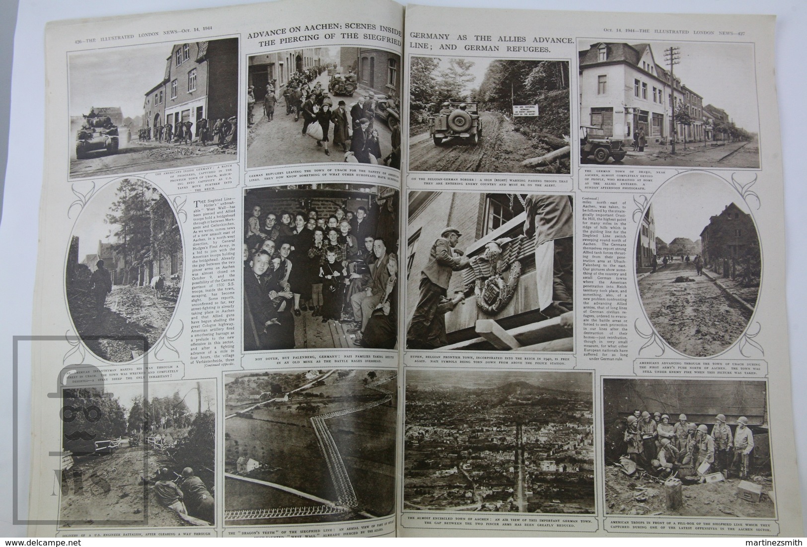 WWII The Illustrated London News, October 14, 1944 - The Fall Of Calais, Mr. Gandhi And Mr. Jinnah - History