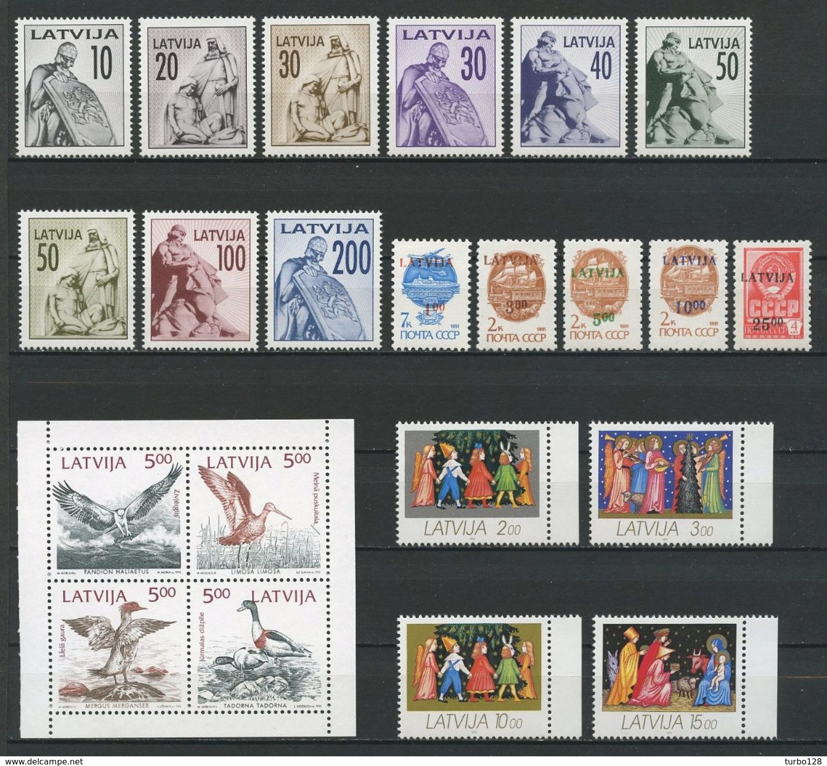 LETTONIE Année 1992 Complète N° 290/311 ** Neufs MNH Superbes Cote 34 € Jahrgang Ano Completo Full Year - Lettland