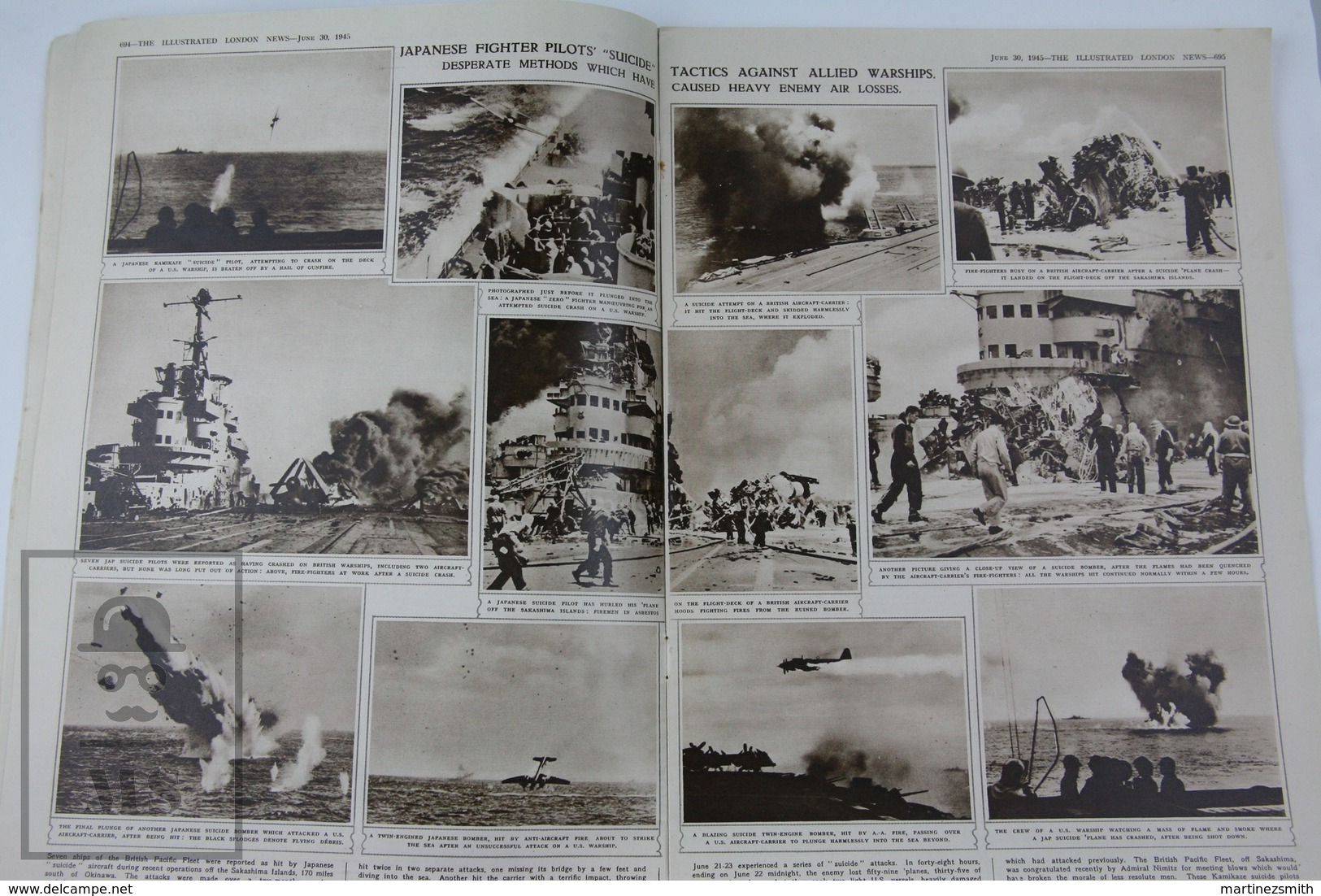 WWII The Illustrated London News, June 30, 1945 - U.S. Pacific Commander, Admiral Nimitz, Japanese Fighter Pilots - Historia