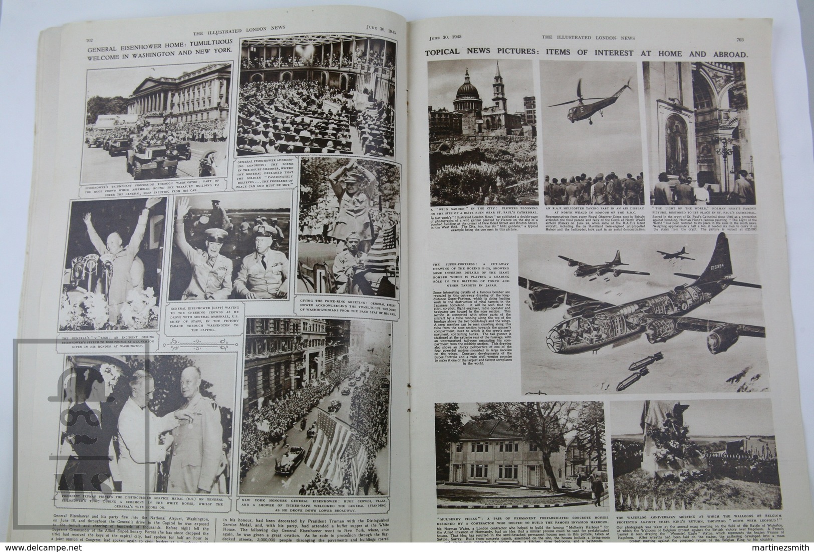 WWII The Illustrated London News, June 30, 1945 - U.S. Pacific Commander, Admiral Nimitz, Japanese Fighter Pilots - Geschichte