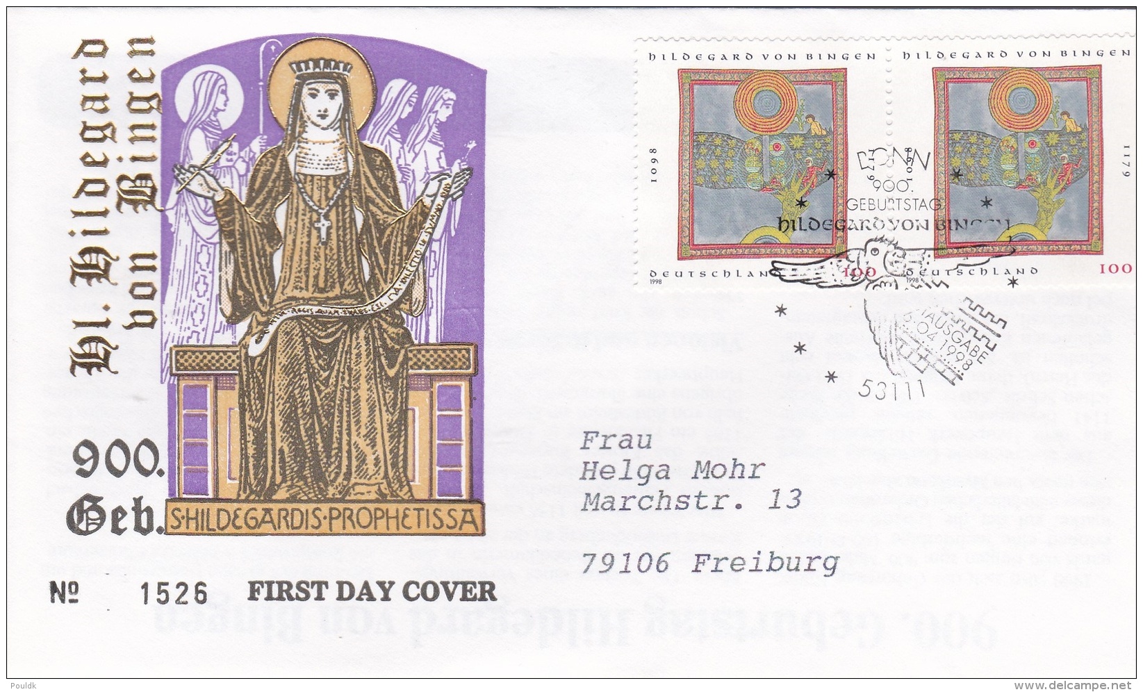 Germany FDC 1998 Hildegard Von Bingen   (DD13-1) - Altri & Non Classificati