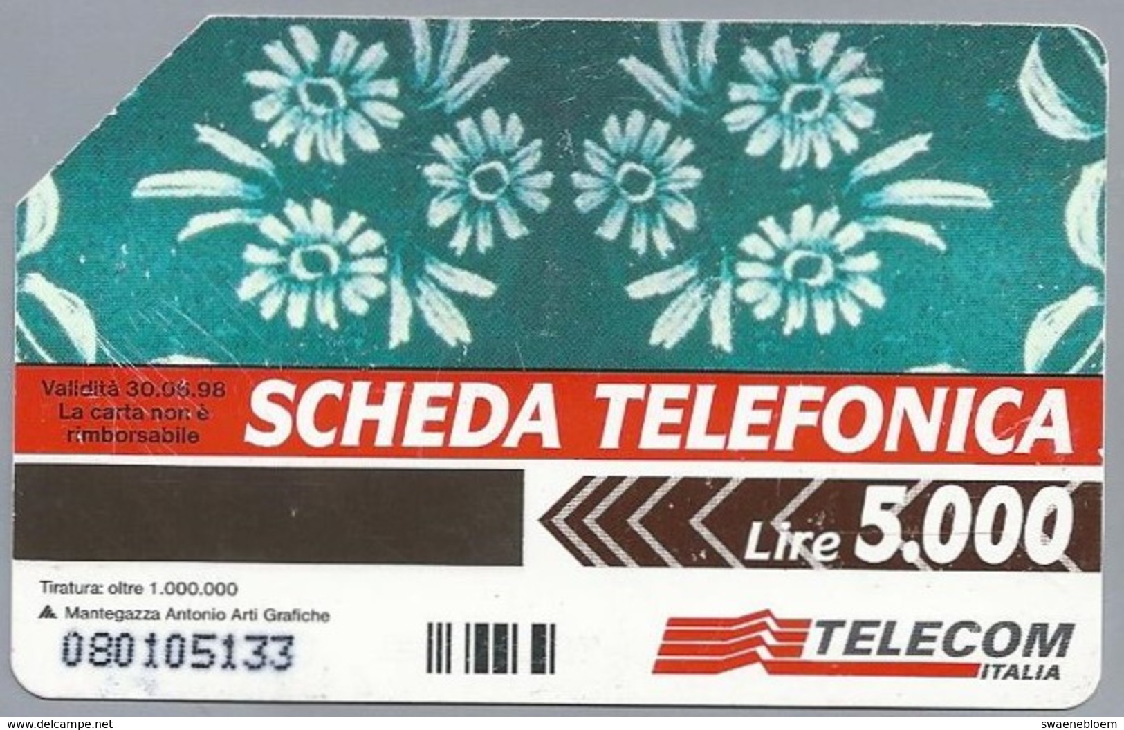 IT.- SCHEDA TELEFONICA. TELECOM ITALIA LIRE 5.000. . 2 Scans - Openbare Reclame