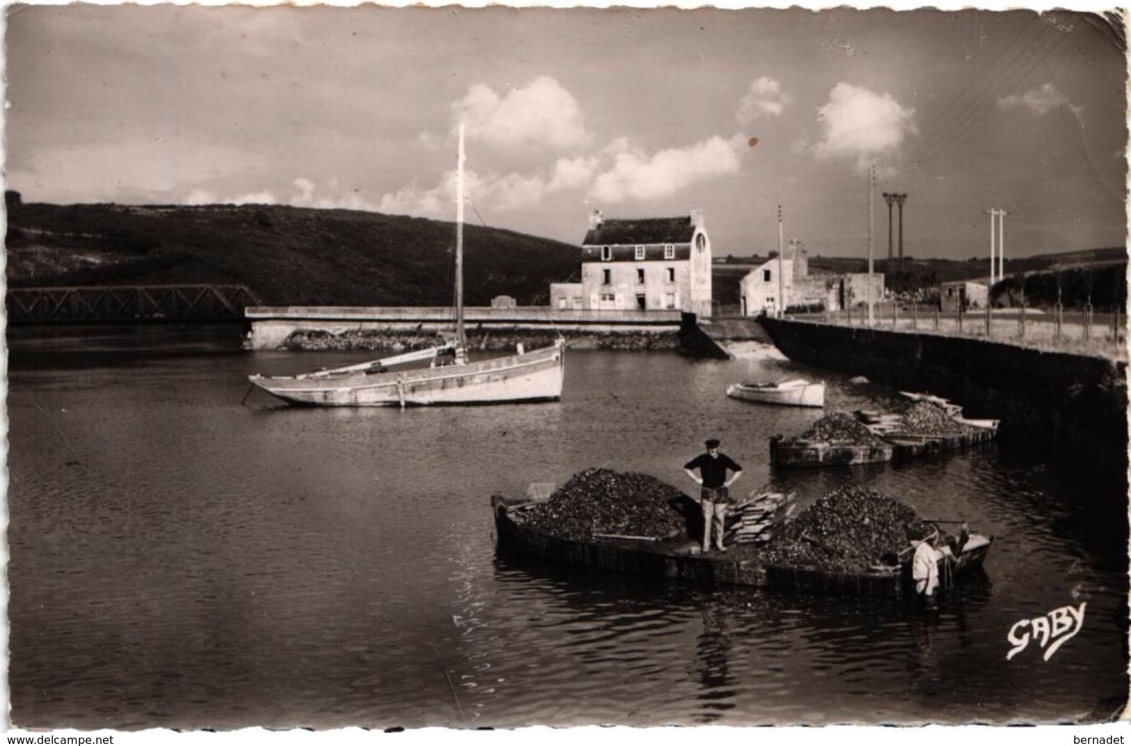 29 .. LANNILIS .. LE PONT DE PALUDEN SUR LA RIVIERE ABER-WRAC'H ... 1958 - Autres & Non Classés