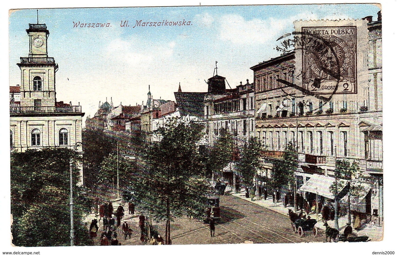 WARSAW - VARSOVIE - WARSZAWA - Ul. Marszalkowska. - Carte Colorisée - Pologne