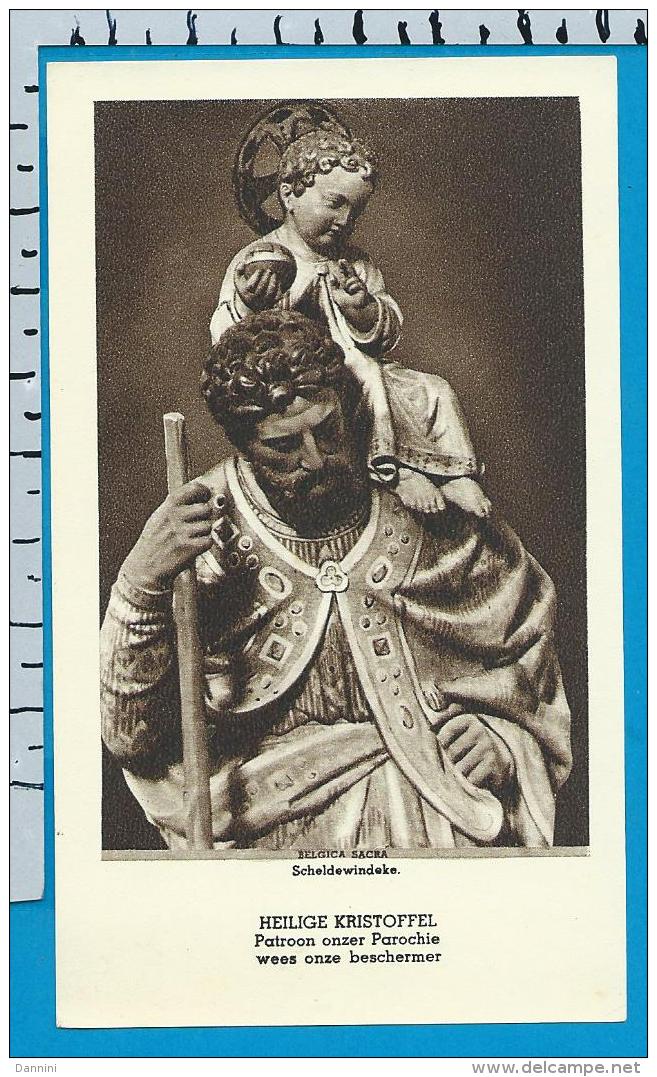 Holycard    Belgica Sacra    St.   Kristoffel   Scheldewindeke - Devotieprenten