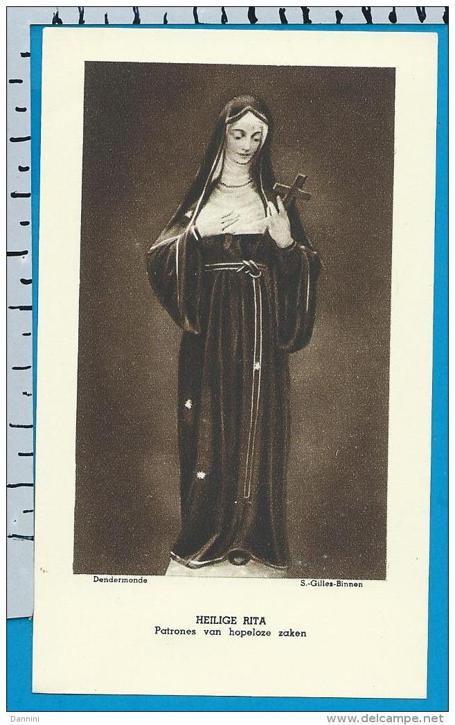 Holycard    Belgica Sacra    St.   Rita   Dendermonde - Devotieprenten