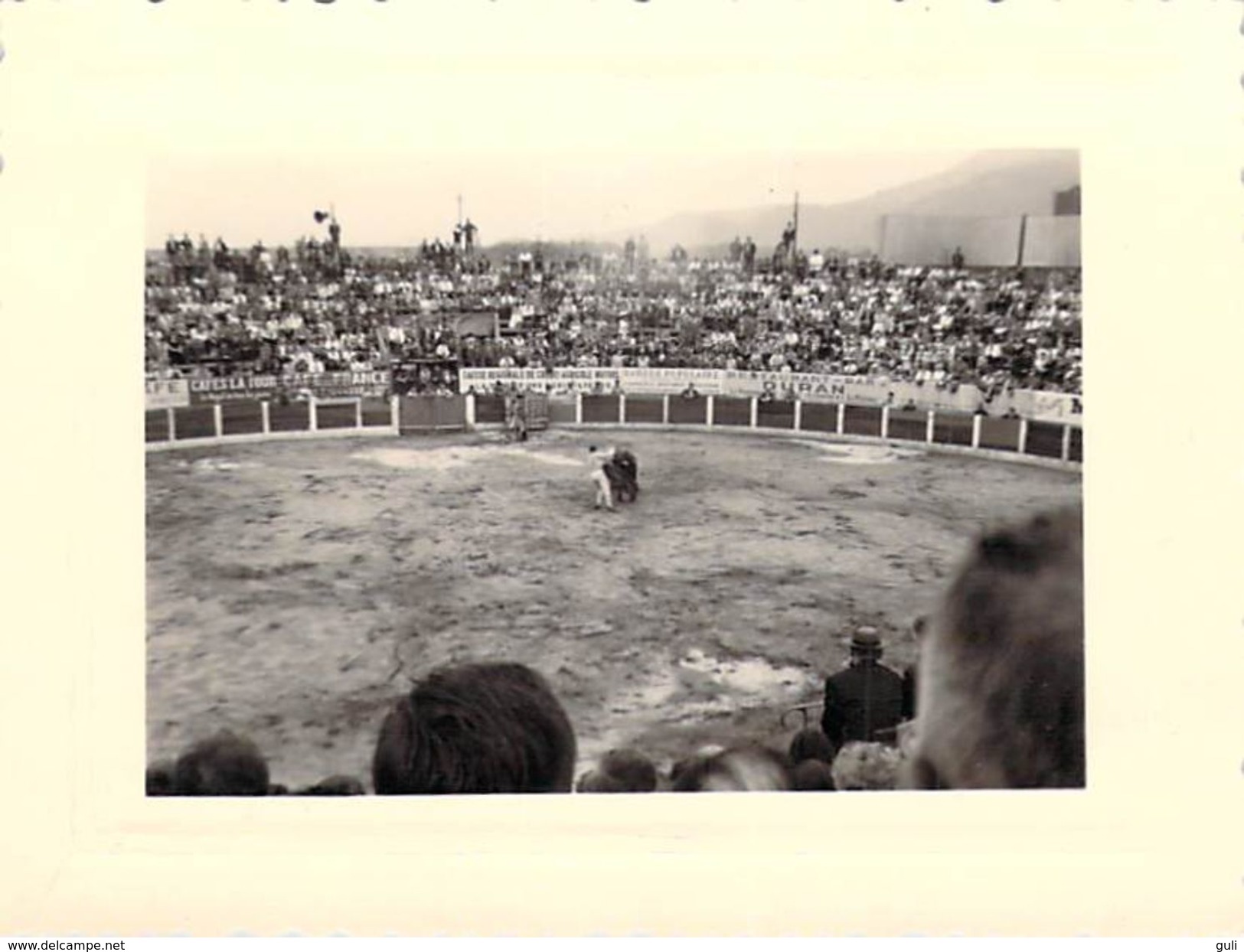 66 CERET  Lot De 2 Mini Photos Originales CORRIDA (Tauromachie Arènes) DURAN Restaurant Bar Cafés La Tour - Sports