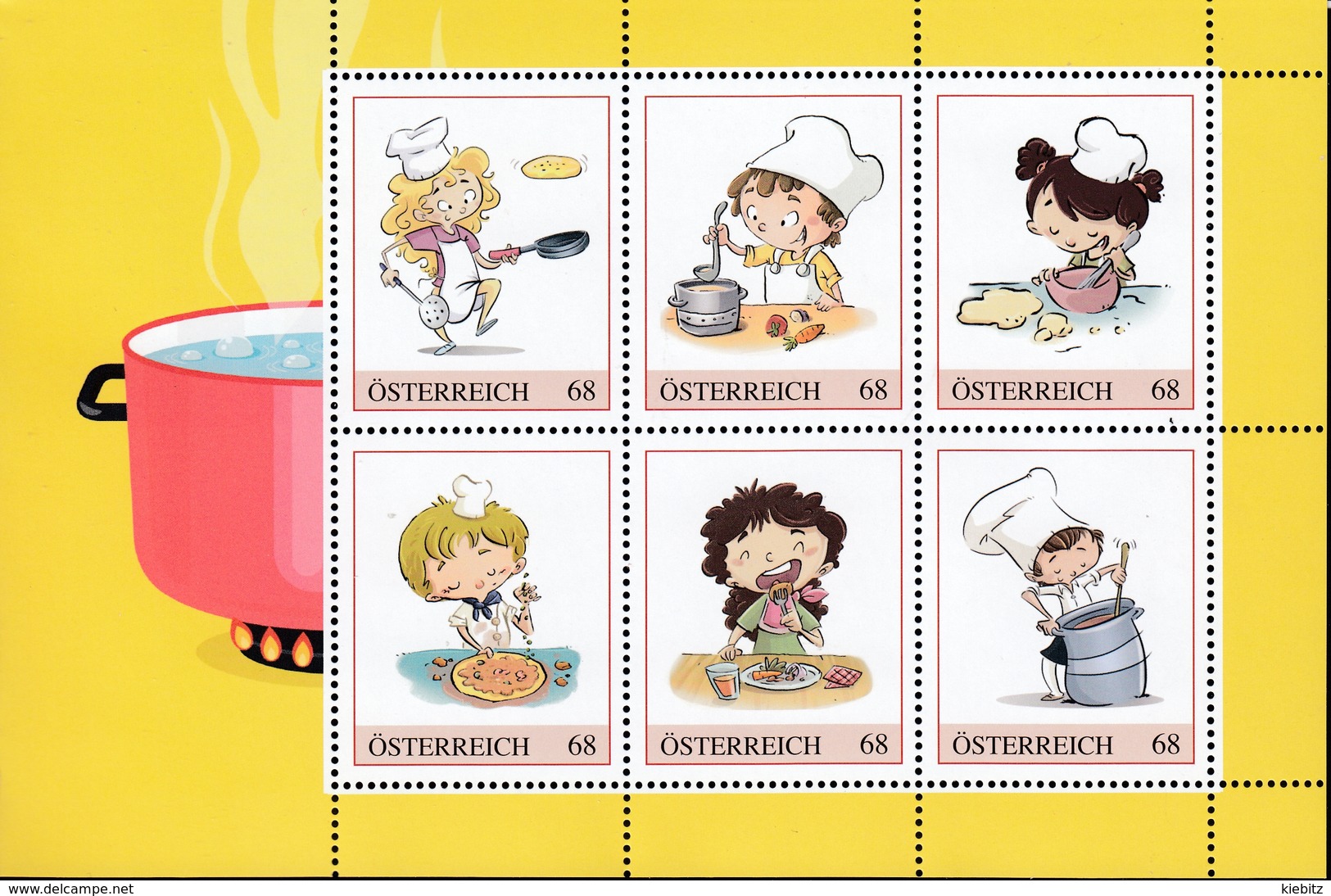 ÖSTERREICH 2017 ** KINDER KOCHEN - PM Personalized Stamp - Ernährung