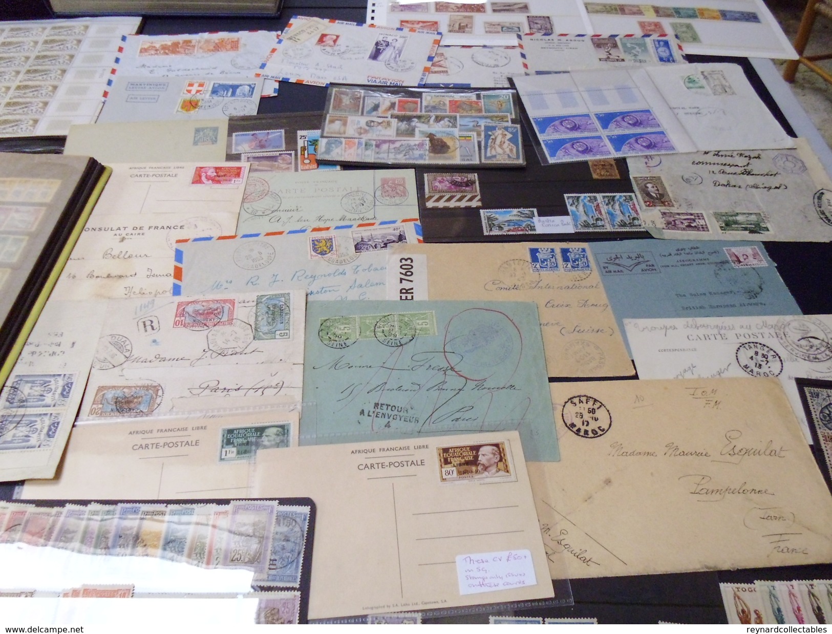 Superb France Colonies lot (1000s). Pre/post Indep. nhm/vfu, sheets,airs,covers/cards 19th-20thC. Huge lot!