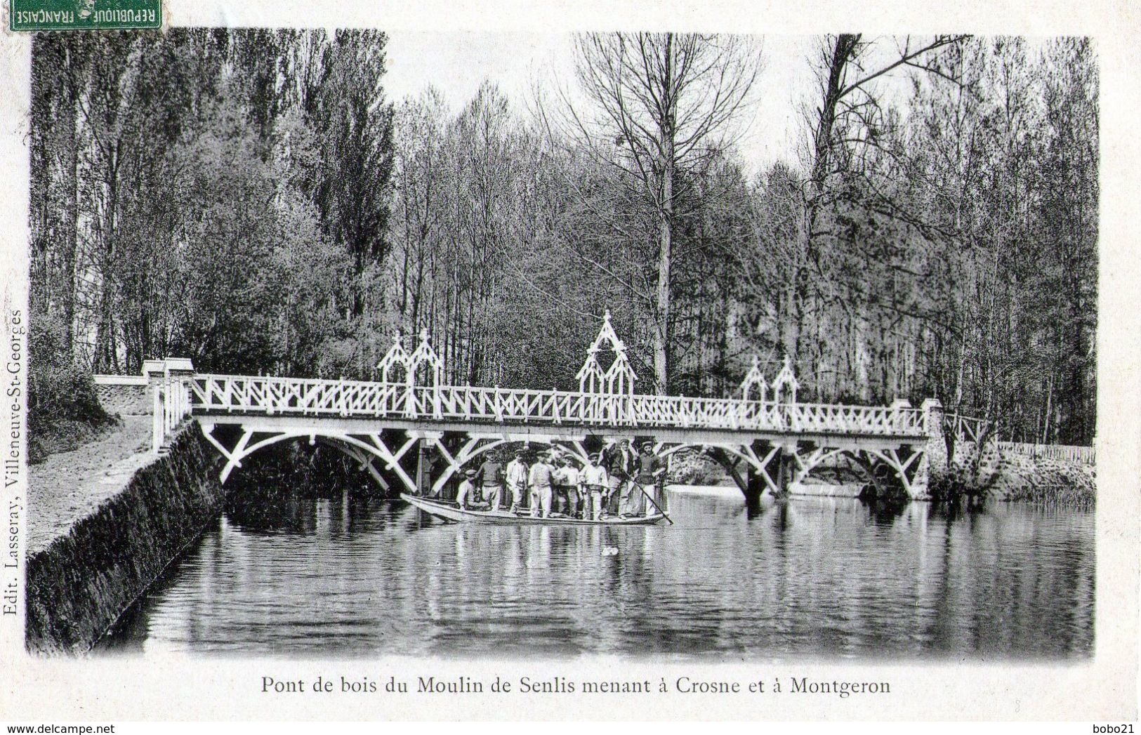 D98 - Pont De Bois Du Moulin De Senlis , Menant à CROSNES Et à MONTGERON . ( Edit. Lasseray , Villeneuve Saint George ) - Montgeron