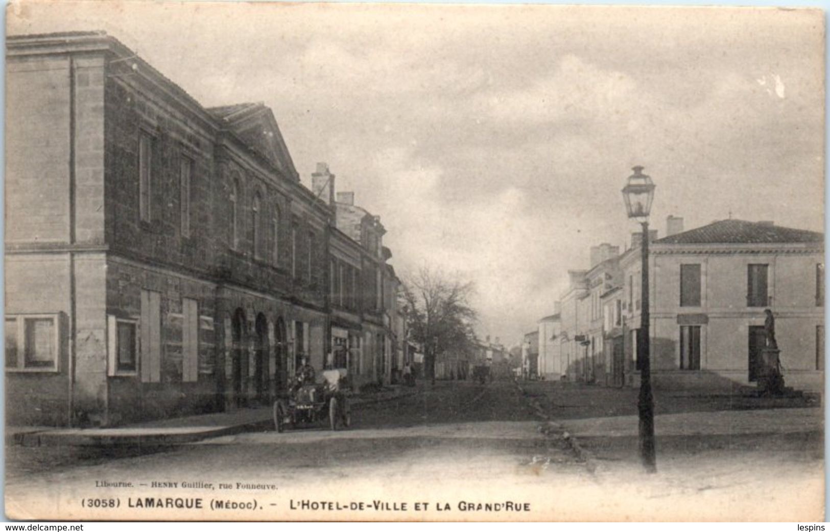 33 - LAMARQUE --  L'hôtel De Ville Et La Grand'rue - Autres & Non Classés