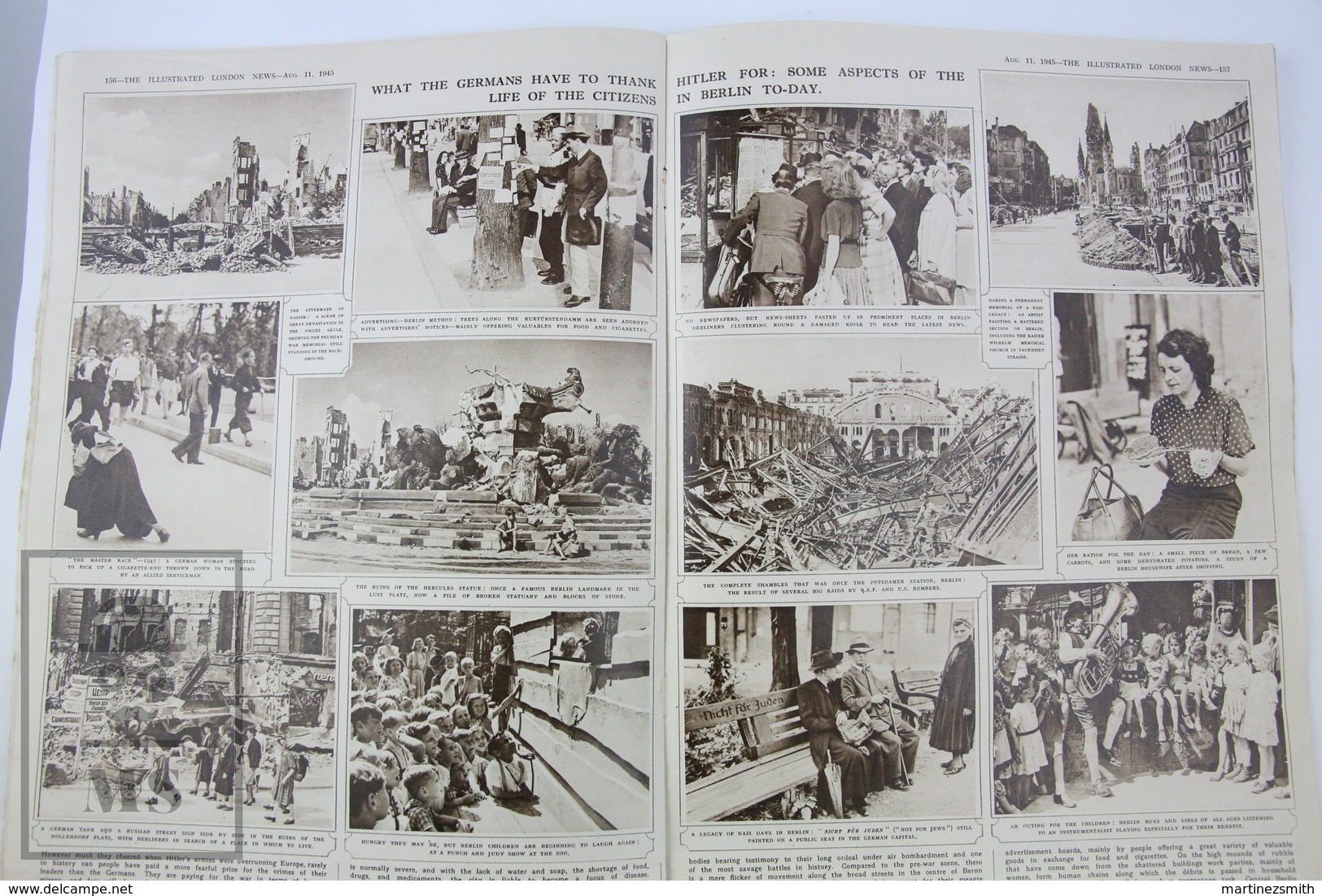 WWII The Illustrated London News, August 11, 1945 - Sir Harold Alexander, Acute Food Shortage In Berlin - Historia