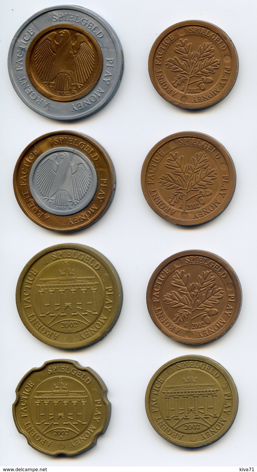 Monnaies Scolaires "EUROS"  Allemagne Série Complète - Specimen