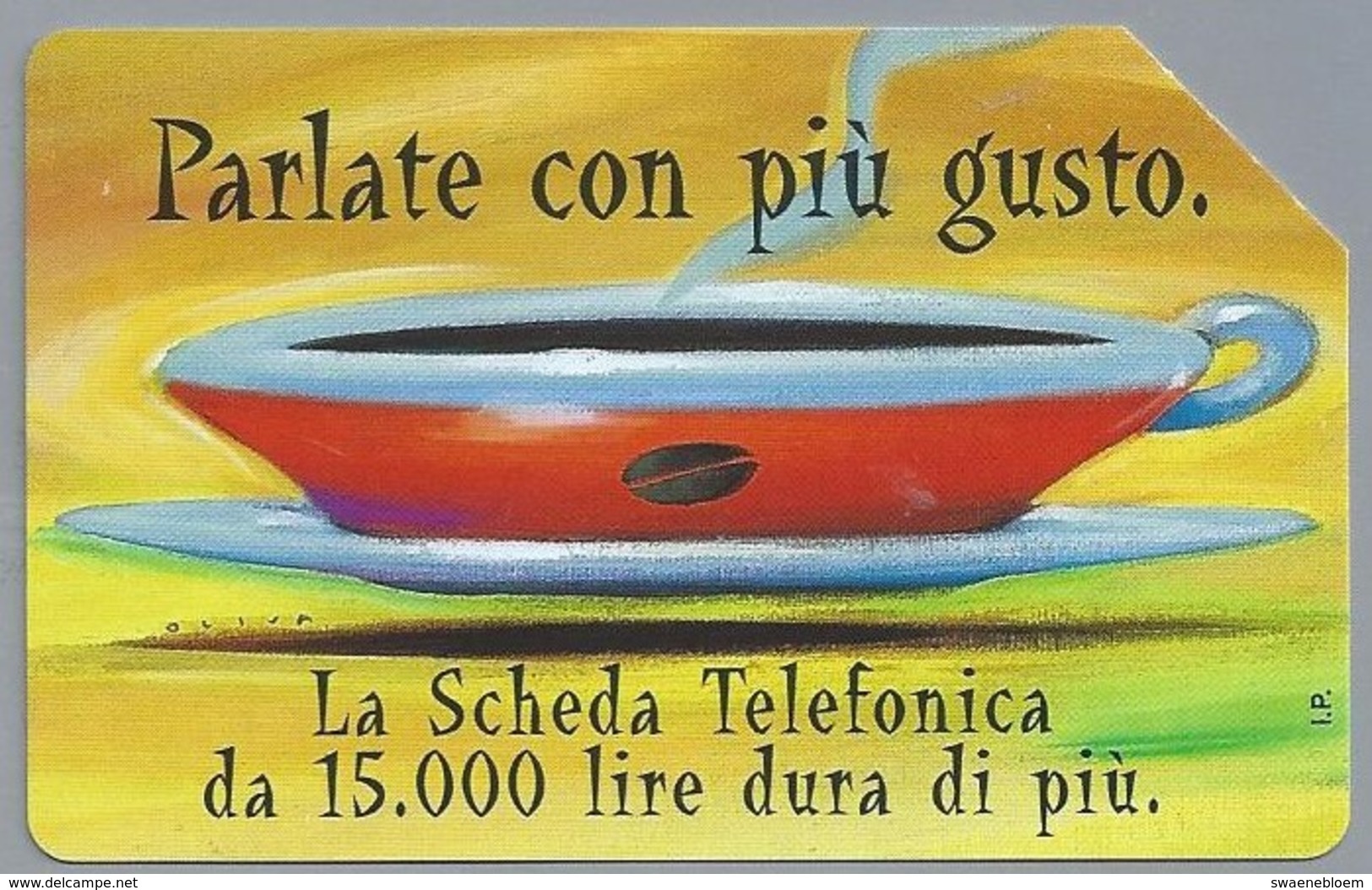 IT.- SCHEDA TELEFONICA. TELECOM ITALIA LIRE 10.000. Parlate Con Piu Gusto. La Scheda Telefonica Da .....  2 Scans - Openbare Reclame