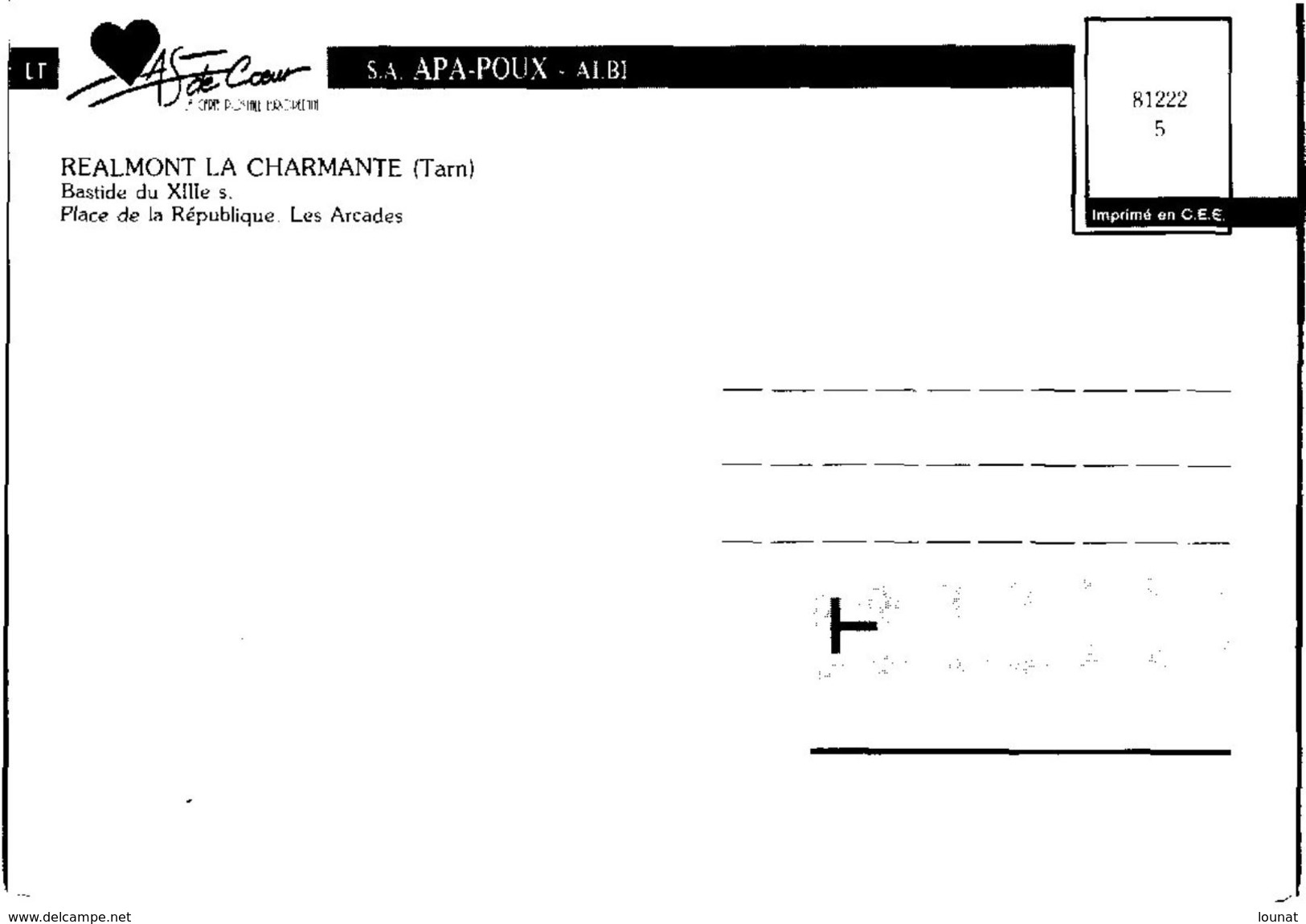 81 REALMONT La Charmante - Place De La République (automobiles, Renault, Citroen , Peugeot) - Realmont