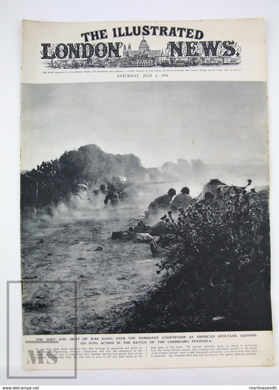 WWII The Illustrated London News, July 1, 1944 - Battle Scenes In Normandy, German Flying Bomb, Sir. Harold Alexander - Geschiedenis