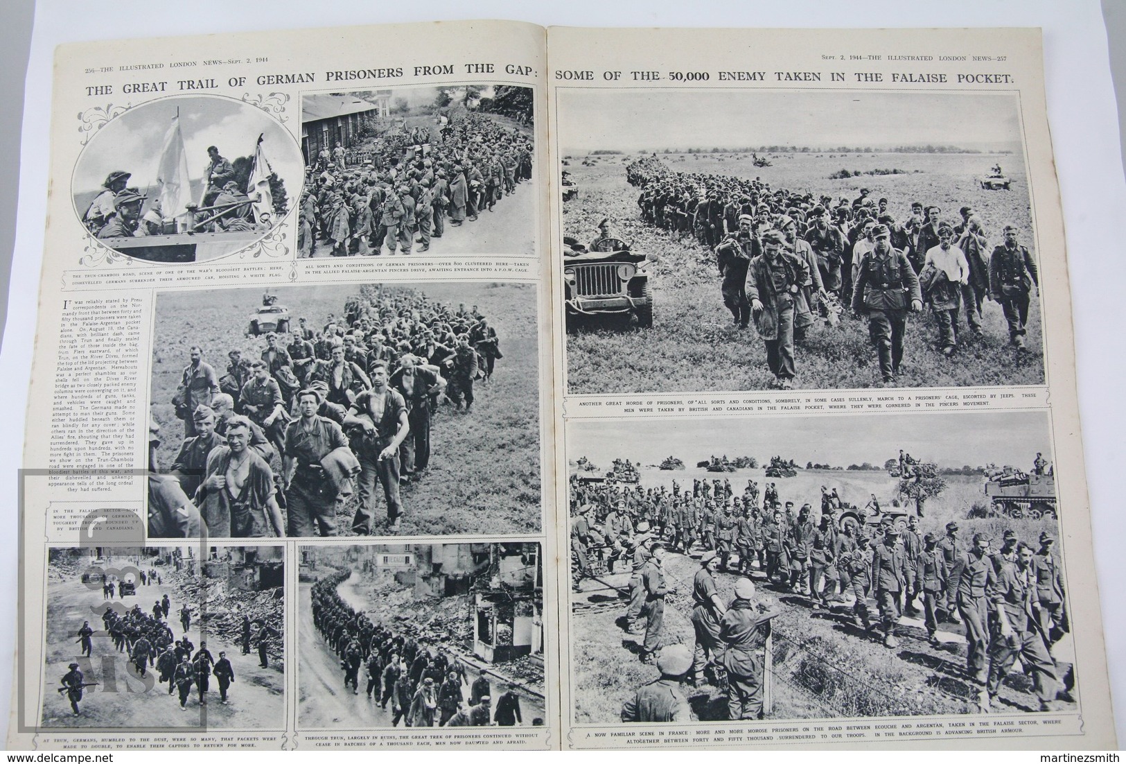 WWII The Illustrated London News, September 2, 1944 - Bernard Montgomery And His Generals, General De Gaulle - Geschichte