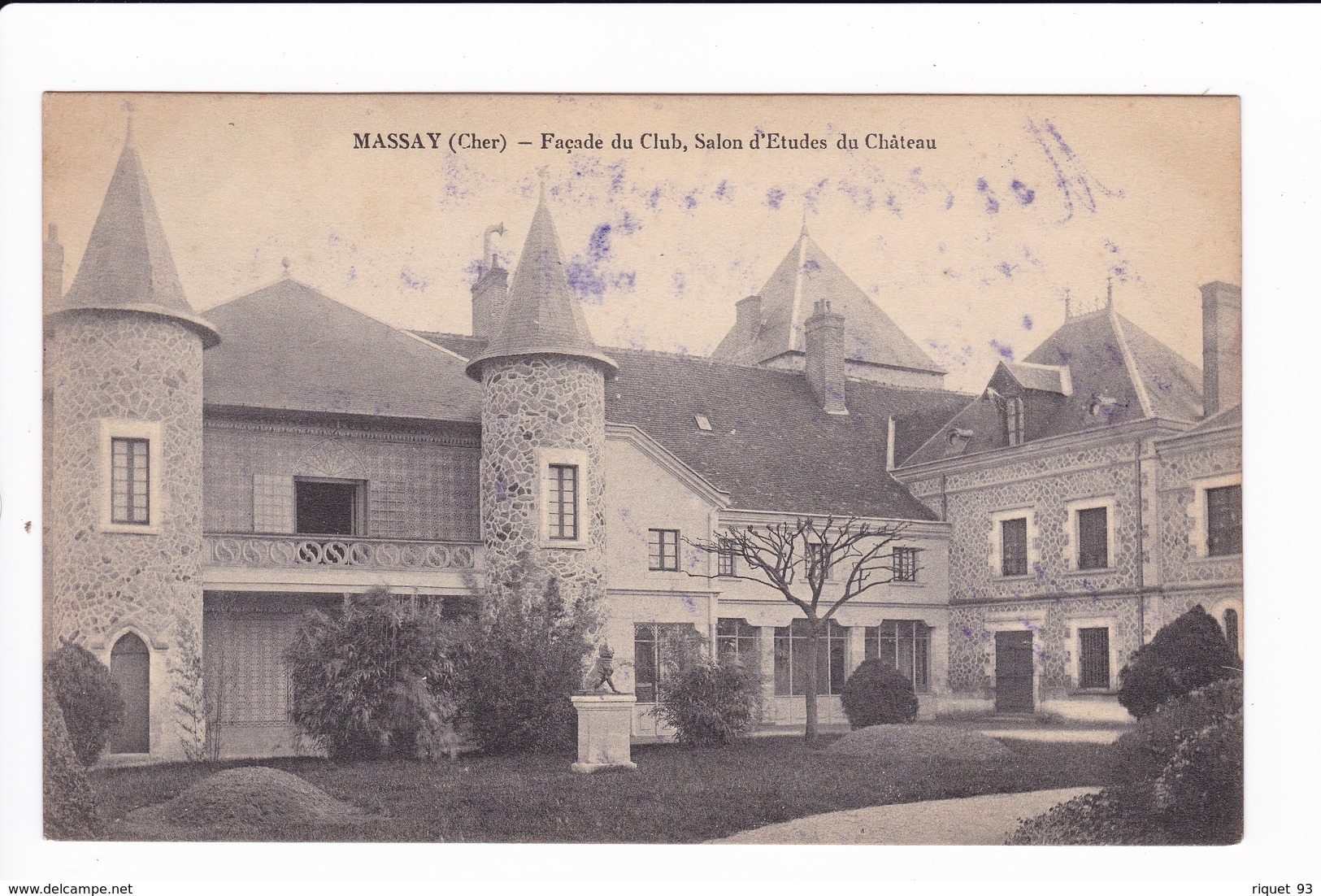 MASSAY - Le Château - Façade Du Club, Salon D'étude Du Château - Sonstige & Ohne Zuordnung