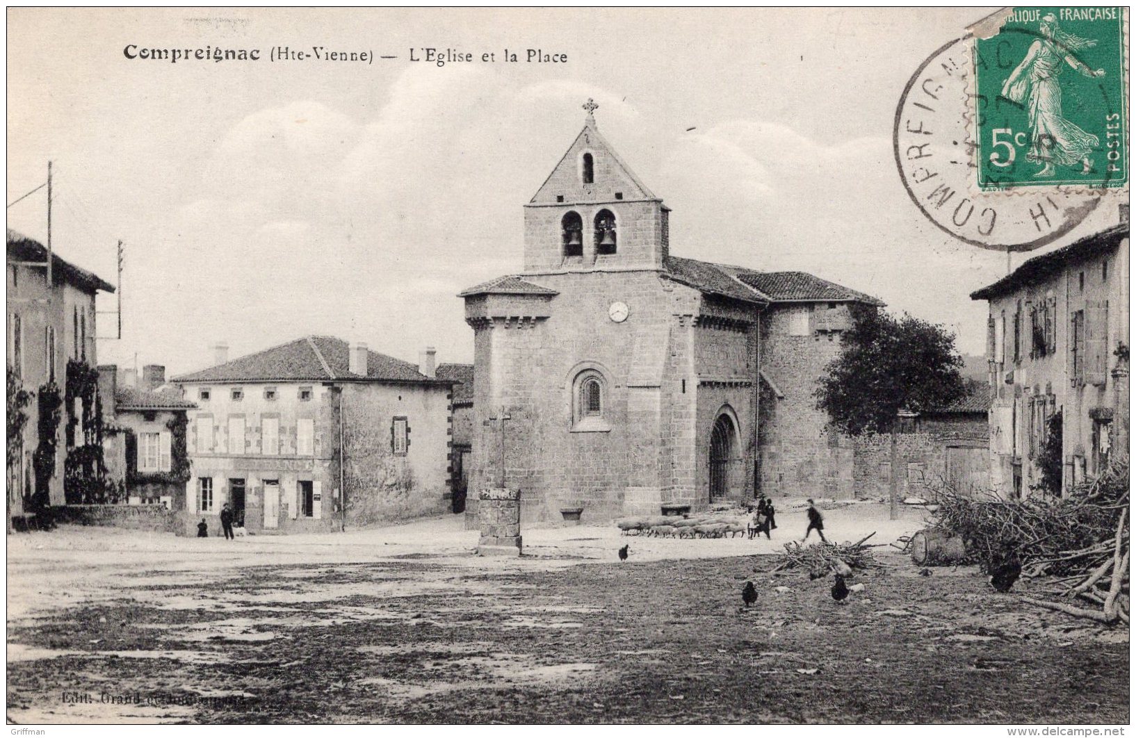 COMPREIGNAC L'EGLISE ET LA PLACE TBE - Autres & Non Classés