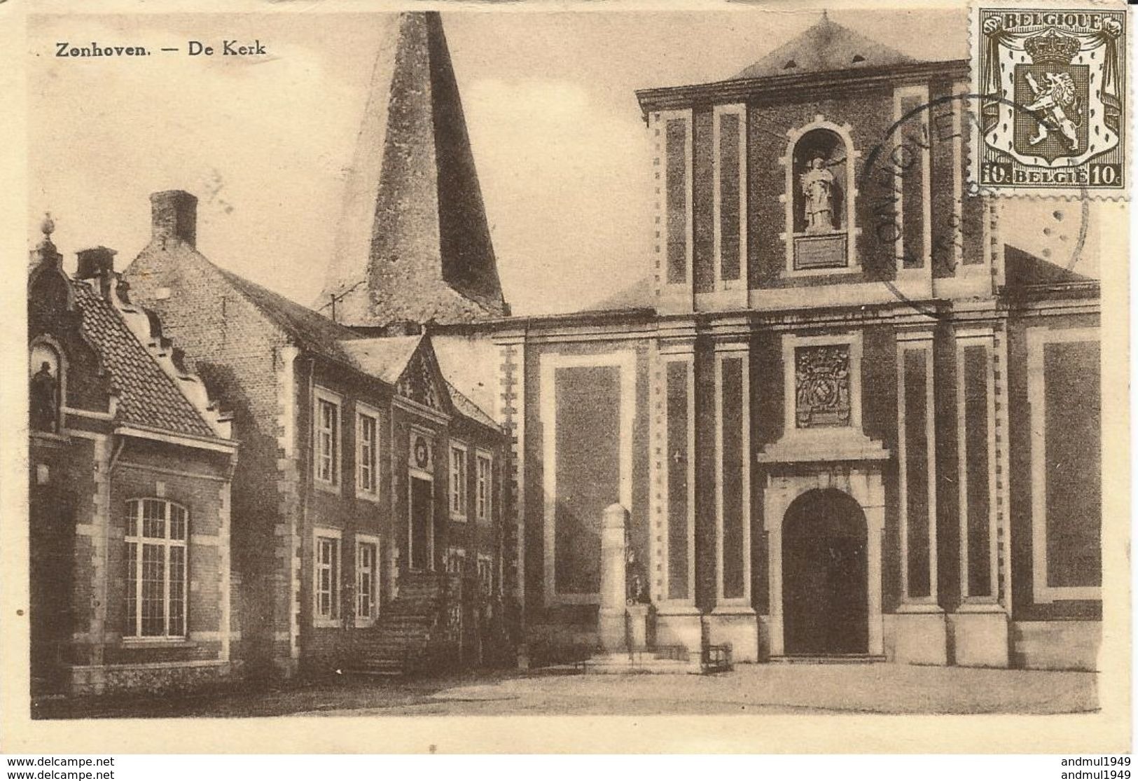 ZONHOVEN - De Kerk - Uitg. Willems-Saenen, Zonhoven - Oblitération De 1939 - Zonhoven