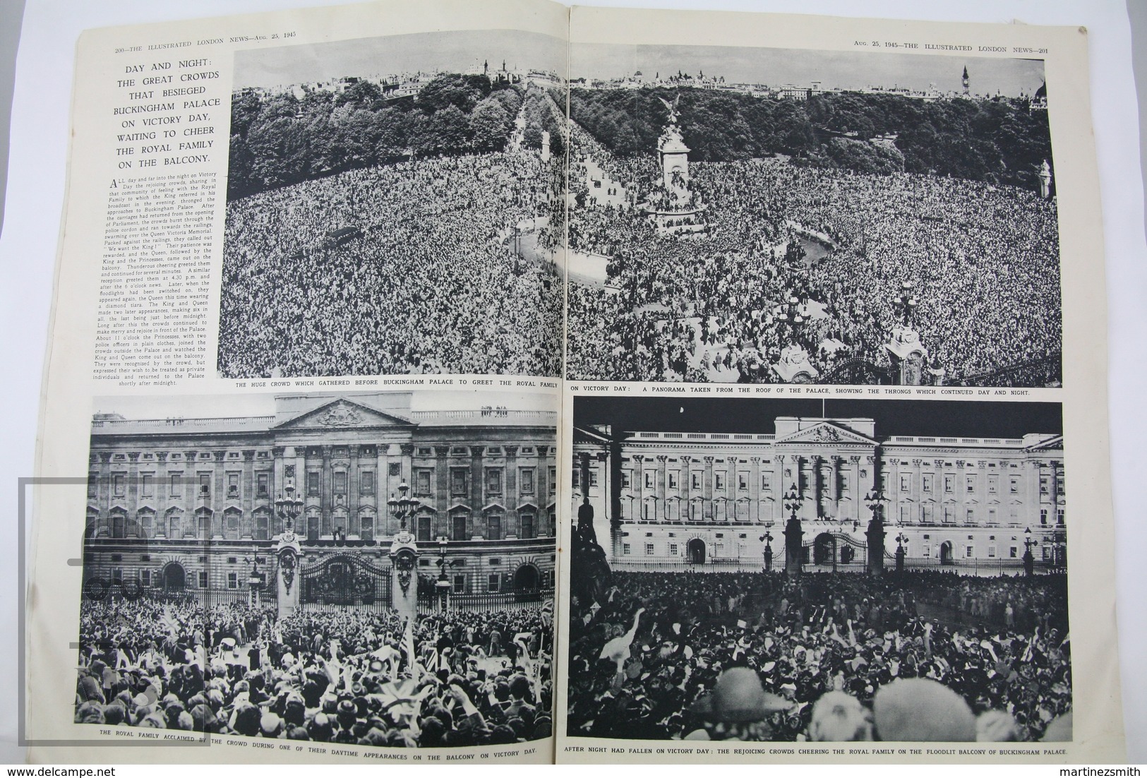 WWII The Illustrated London News, August 25, 1945 - Their Majesties And The Princesses Of England - Geschiedenis