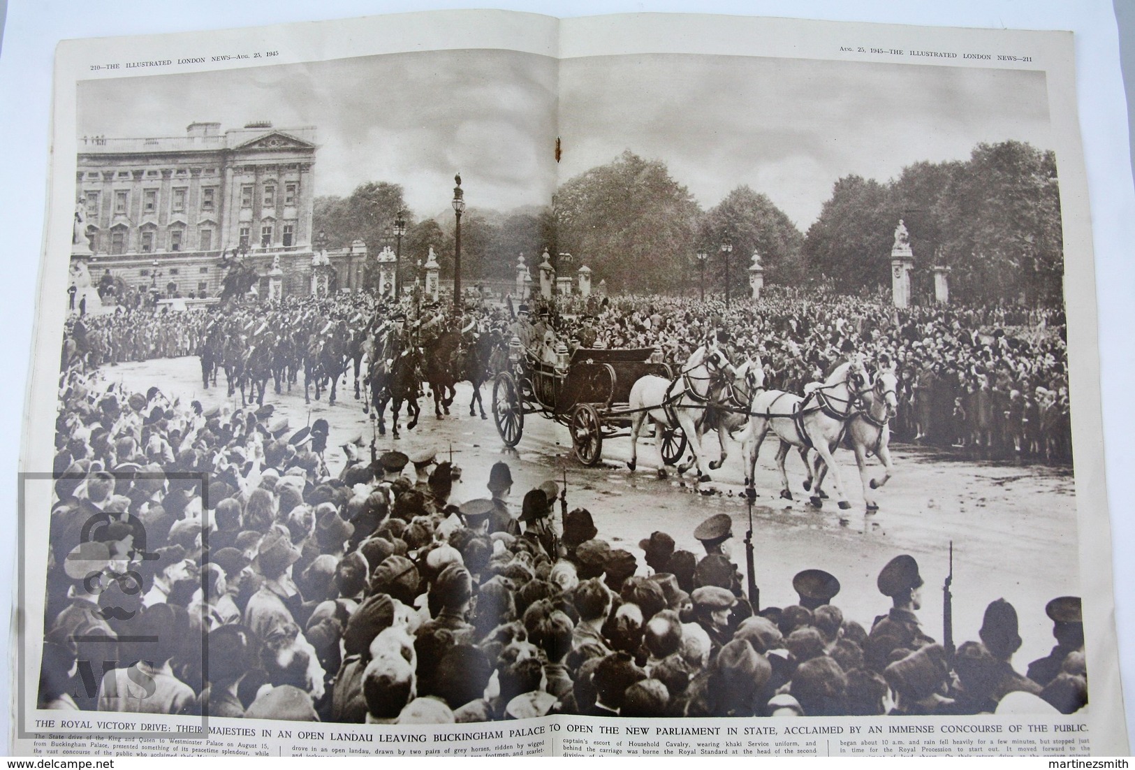 WWII The Illustrated London News, August 25, 1945 - Their Majesties And The Princesses Of England - Geschichte