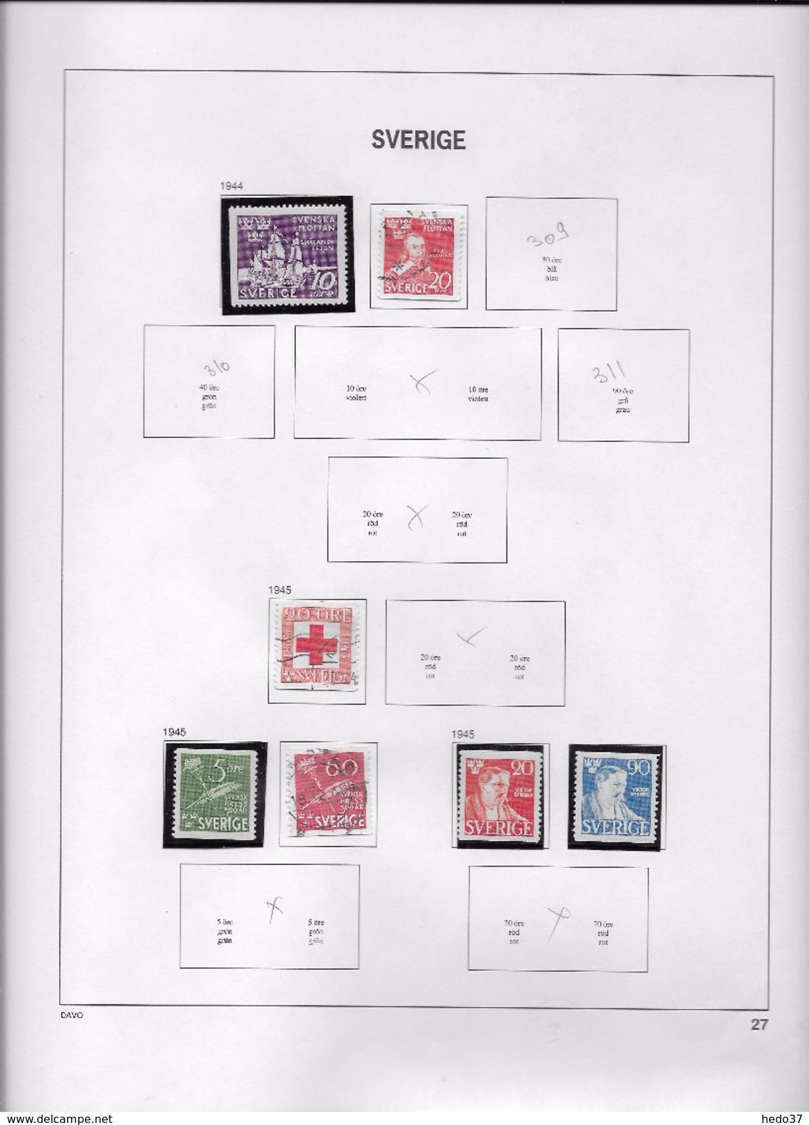 Suède - Collection Vendue Page Par Page - Timbres Oblitérés / Neufs **/* - TB - Verzamelingen