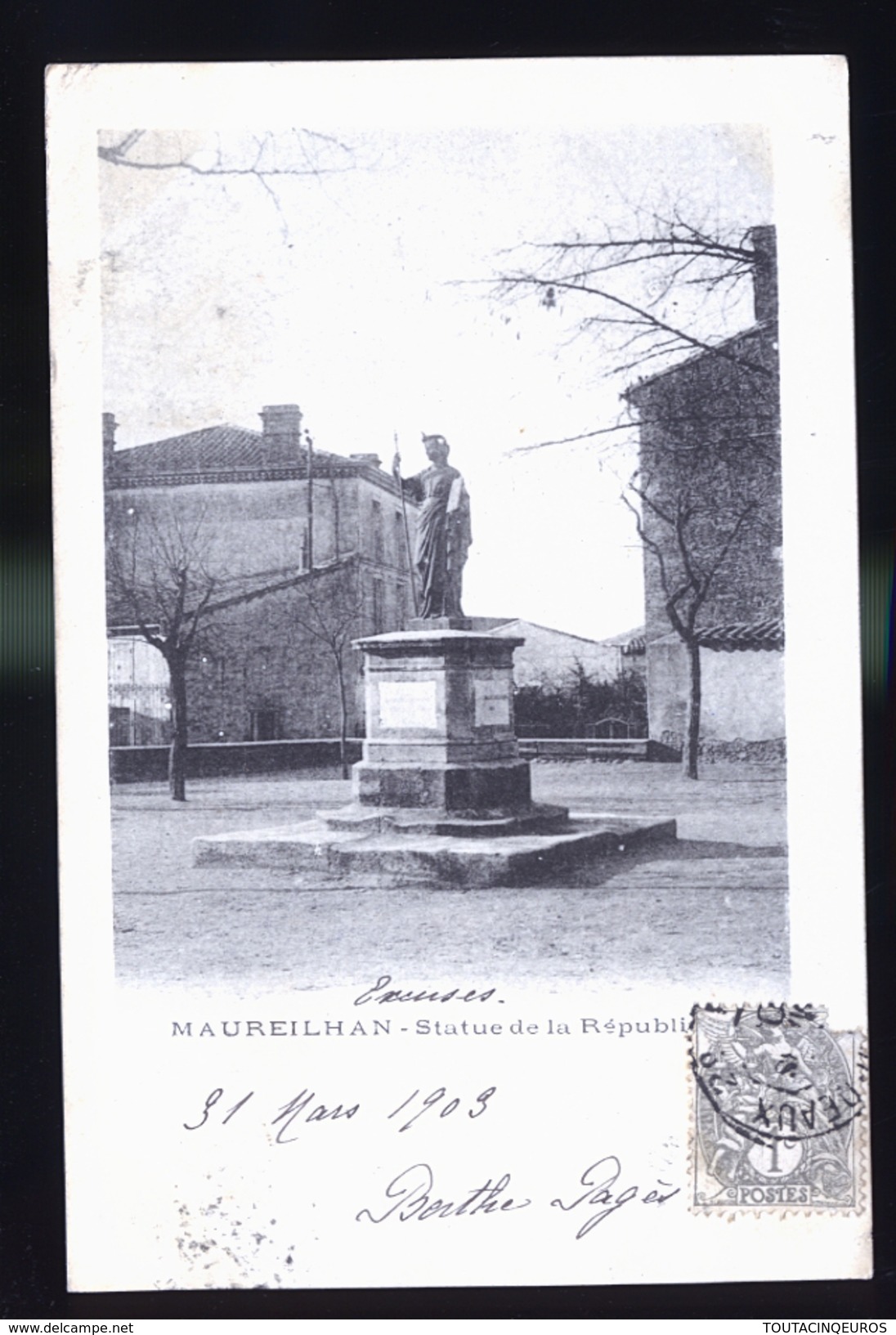 MAUREILHAN    TIRAGE DE 1900 - Agde