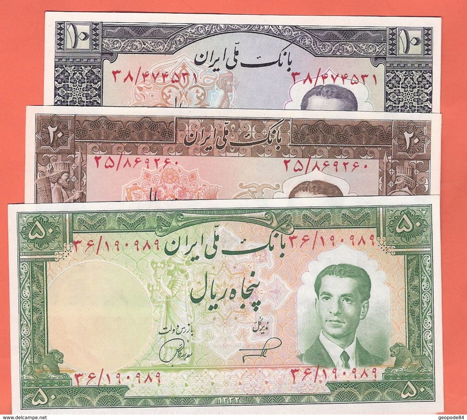 Iran 1332.  3 Billets Neufs.  TB. - Iran