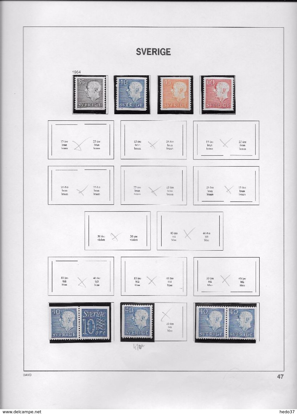 Suède - Collection Vendue Page Par Page - Timbres Neufs** Sans Charnière - TB - Collezioni