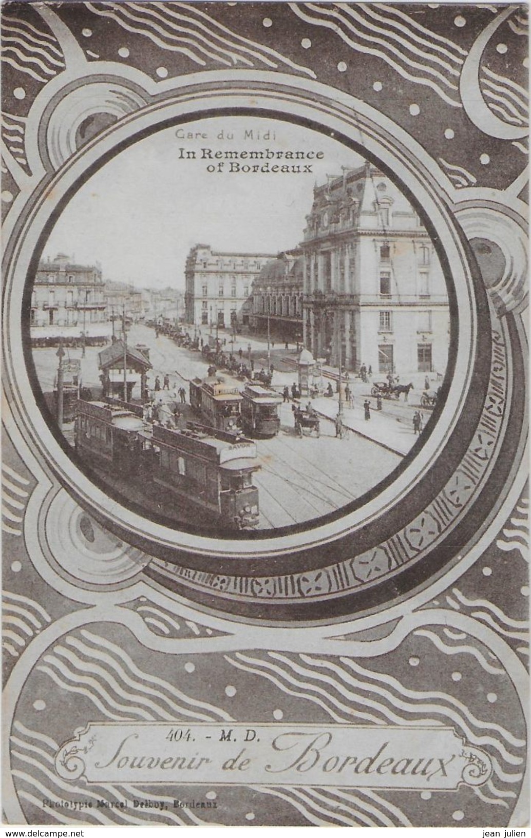 33 - BORDEAUX  -  Gare Du Midi - " Souvenir De Bordeaux " - Ecrite De Mérignac - Bordeaux