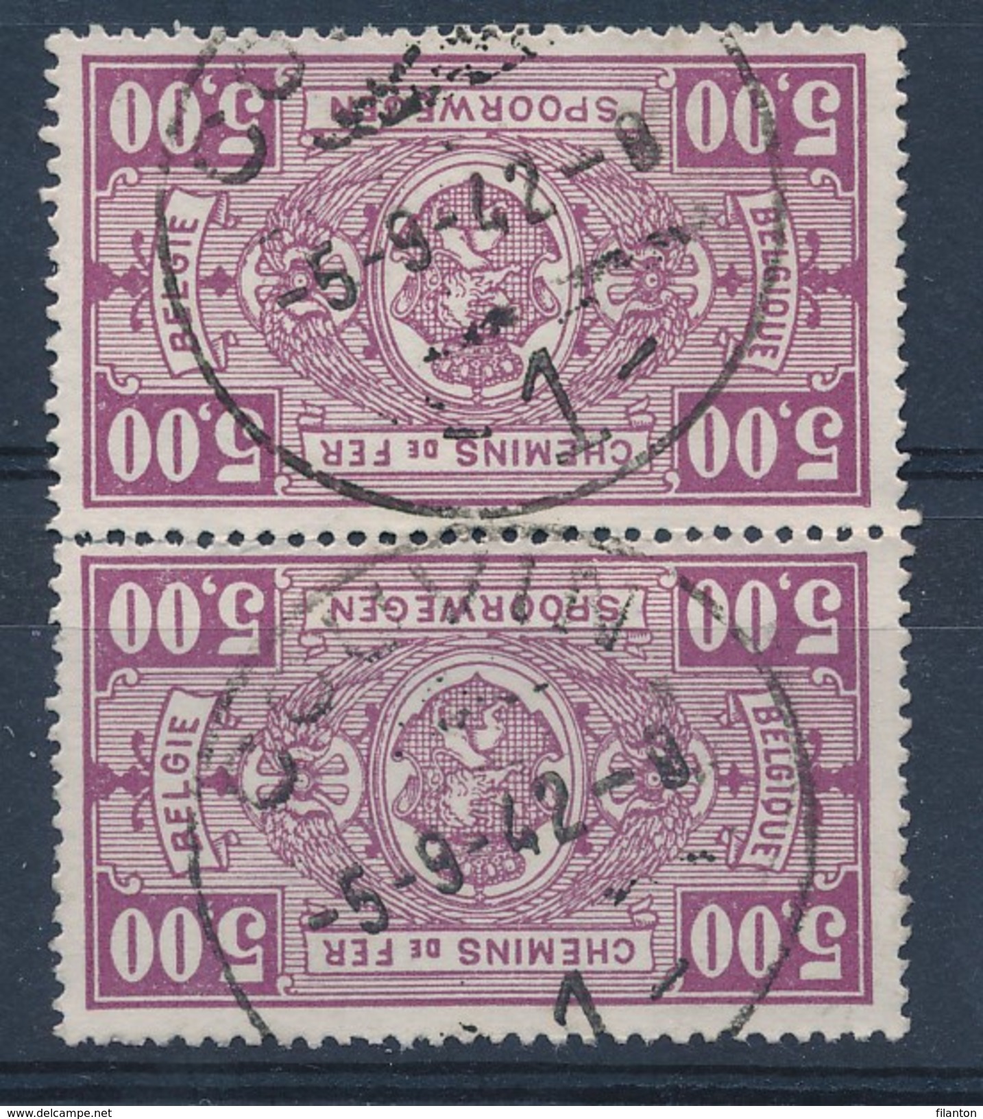 BELGIE - TR 249 (paar/paire) - Cachet  "COUVIN 1" - (ref. 17.620) - Sonstige & Ohne Zuordnung