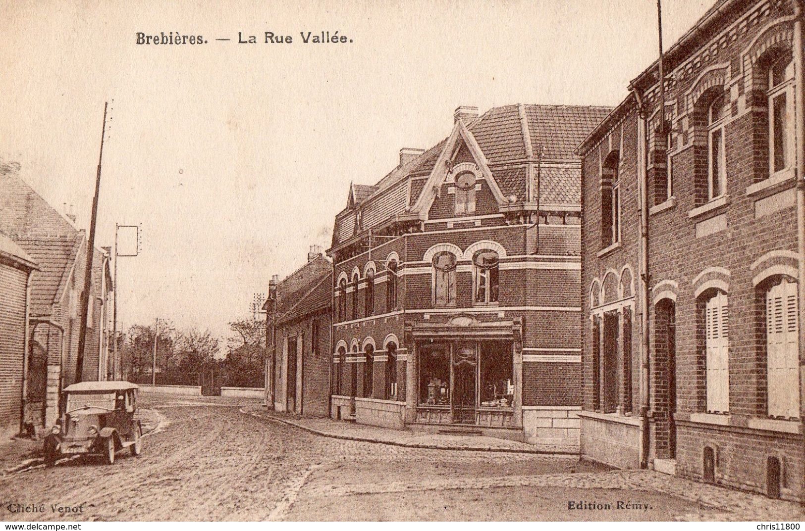 CPA - 62 - BREBIERES - LA RUE VALLEE - Editeur Remy - Autres & Non Classés