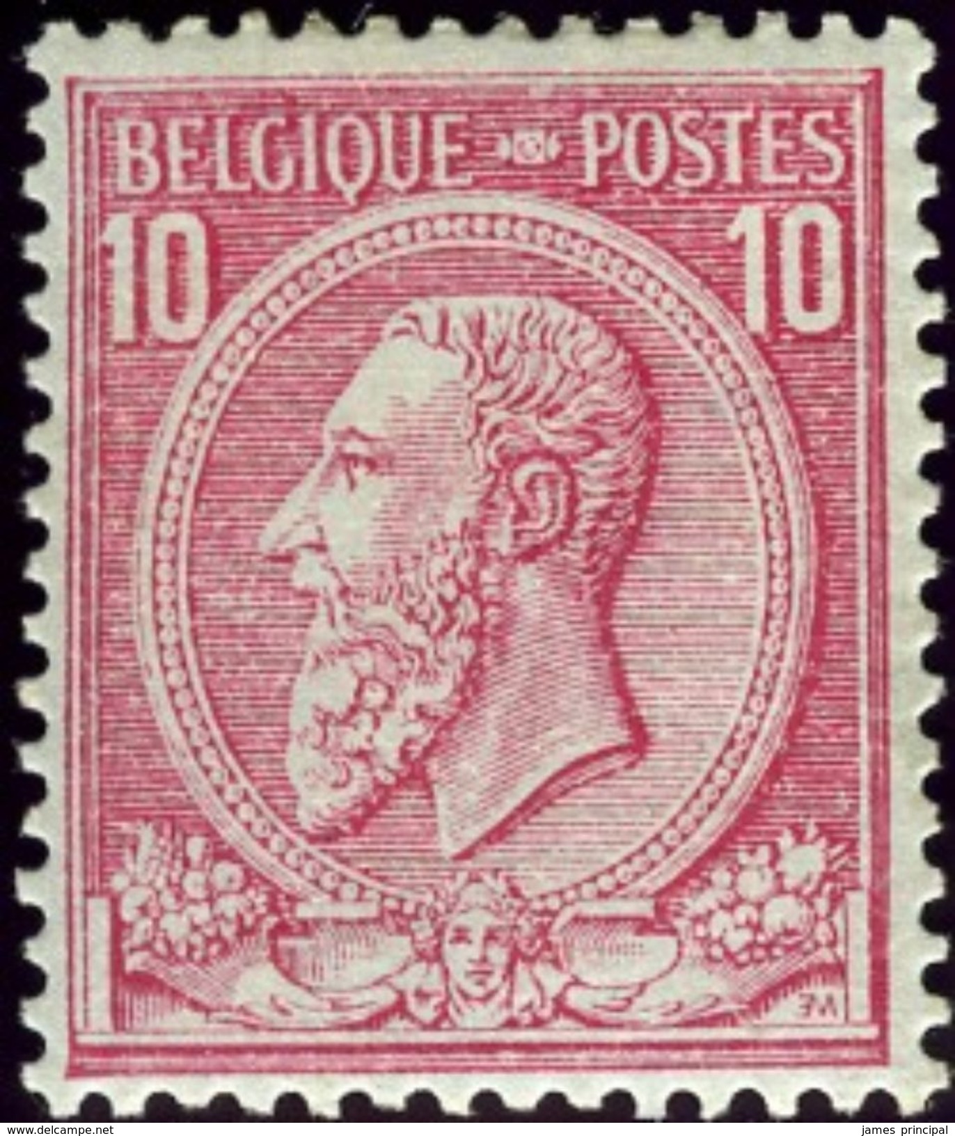 Belgium. Scott #52. Unused. OG. - 1884-1891 Leopold II.