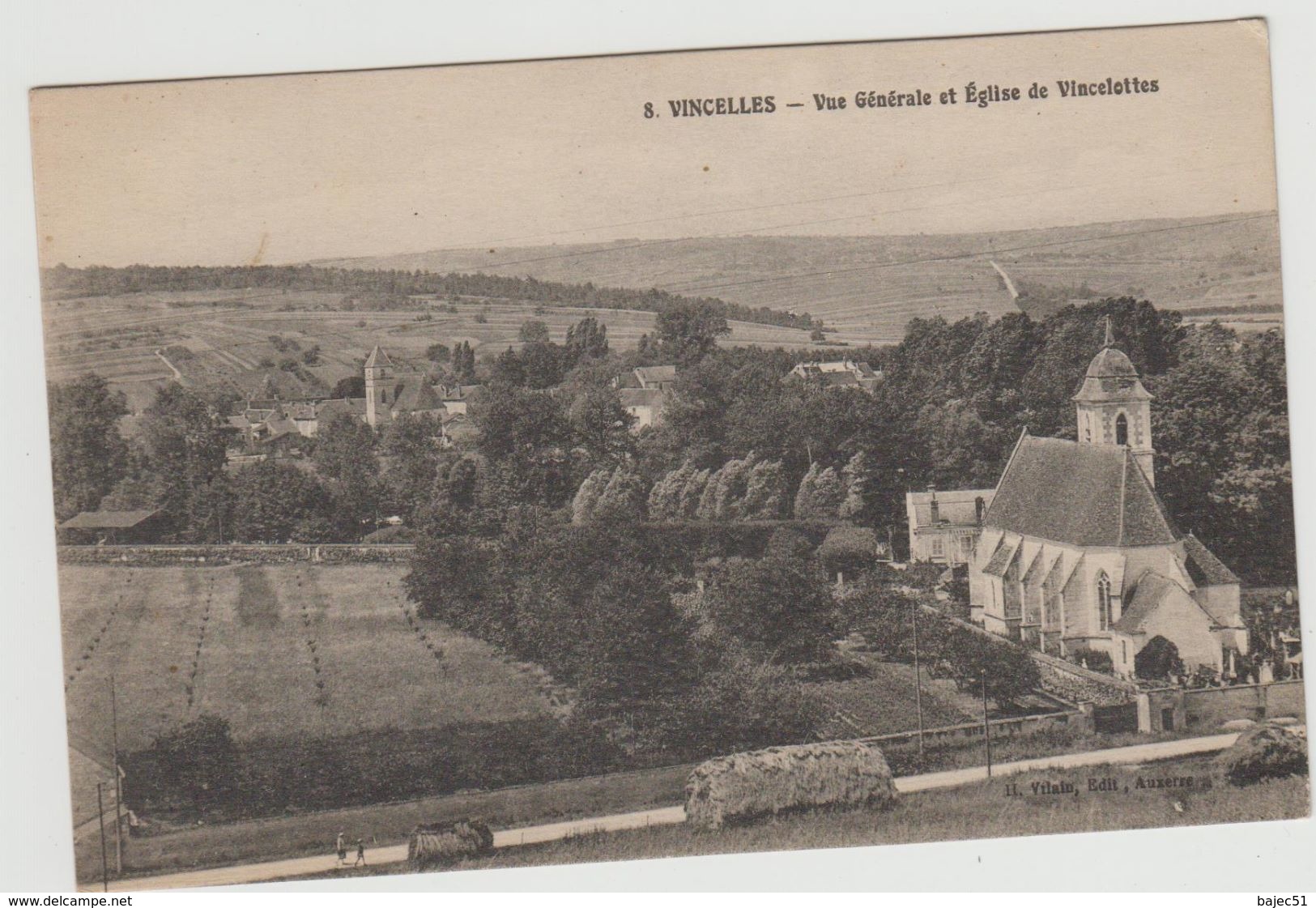 1 Cpa Vincelles église De Vincelottes - Autres & Non Classés