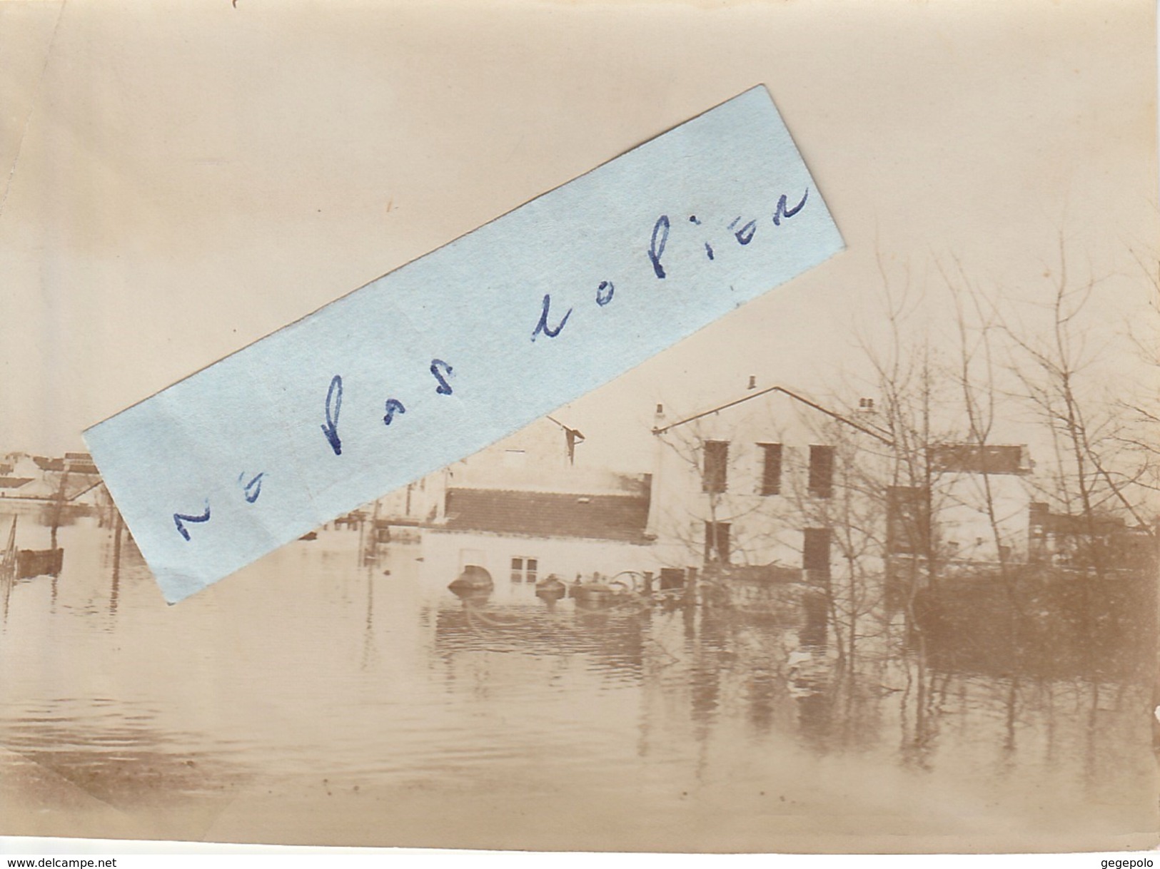JUVISY SUR ORGE   - Inondations Janvier 1910  ( Photo  8,3 Cm X 11,5 Cm ) - Places