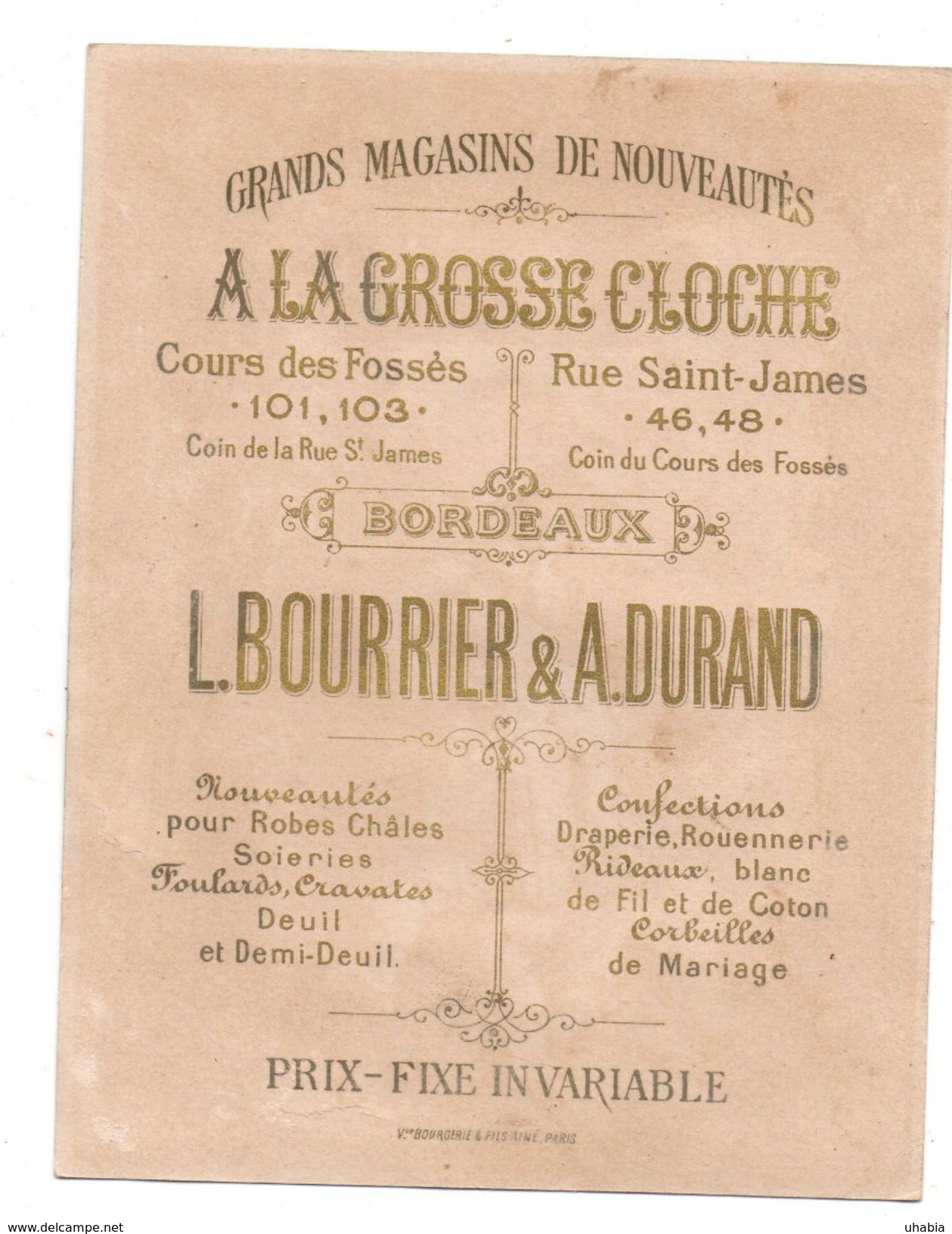 A La Grosse Cloche. Bordeaux. Le Charivari. - Autres & Non Classés