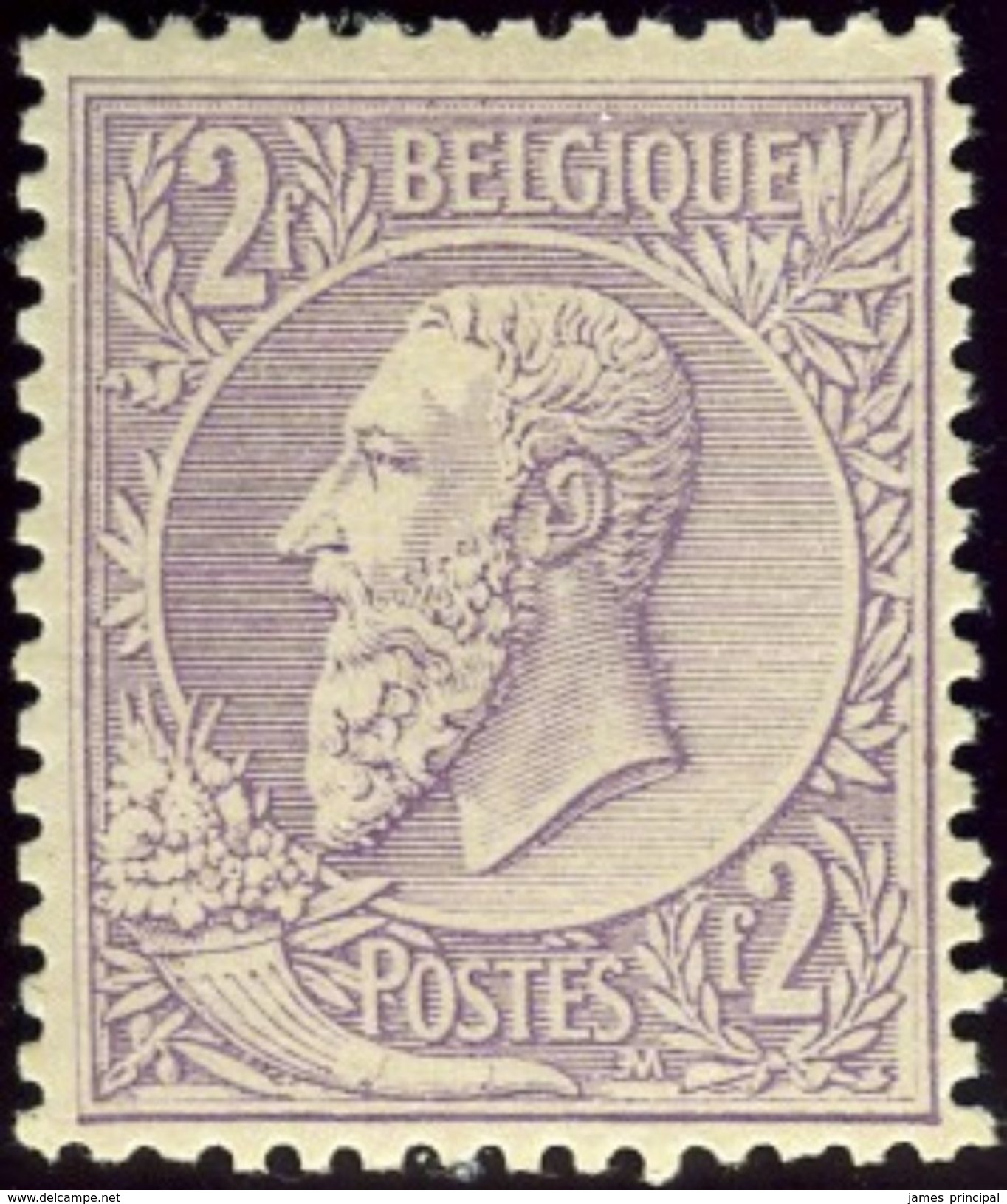 Belgium. Scott #59. Unused. F-VF. - 1884-1891 Leopoldo II