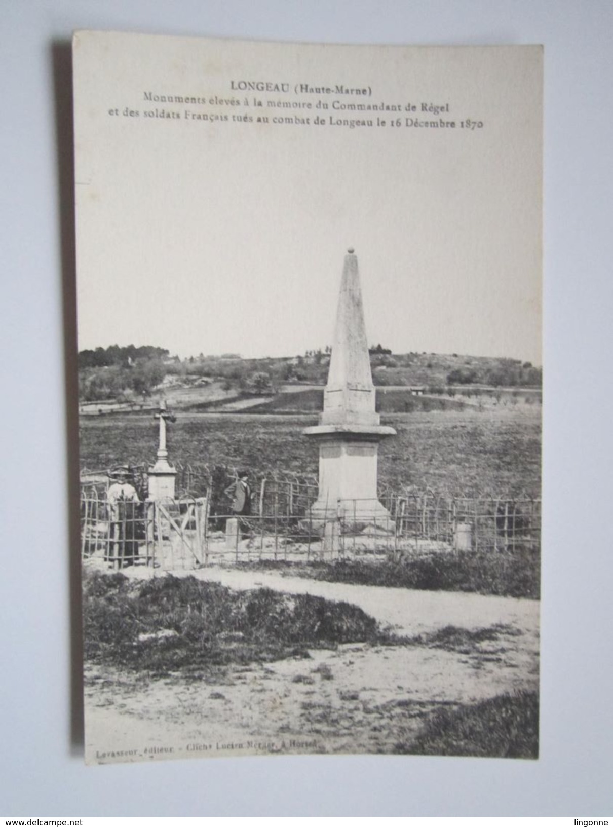 LONGEAU Monument élevés à La Mémoire Du Commandant De Régel Et Des Soldats - Le Vallinot Longeau Percey