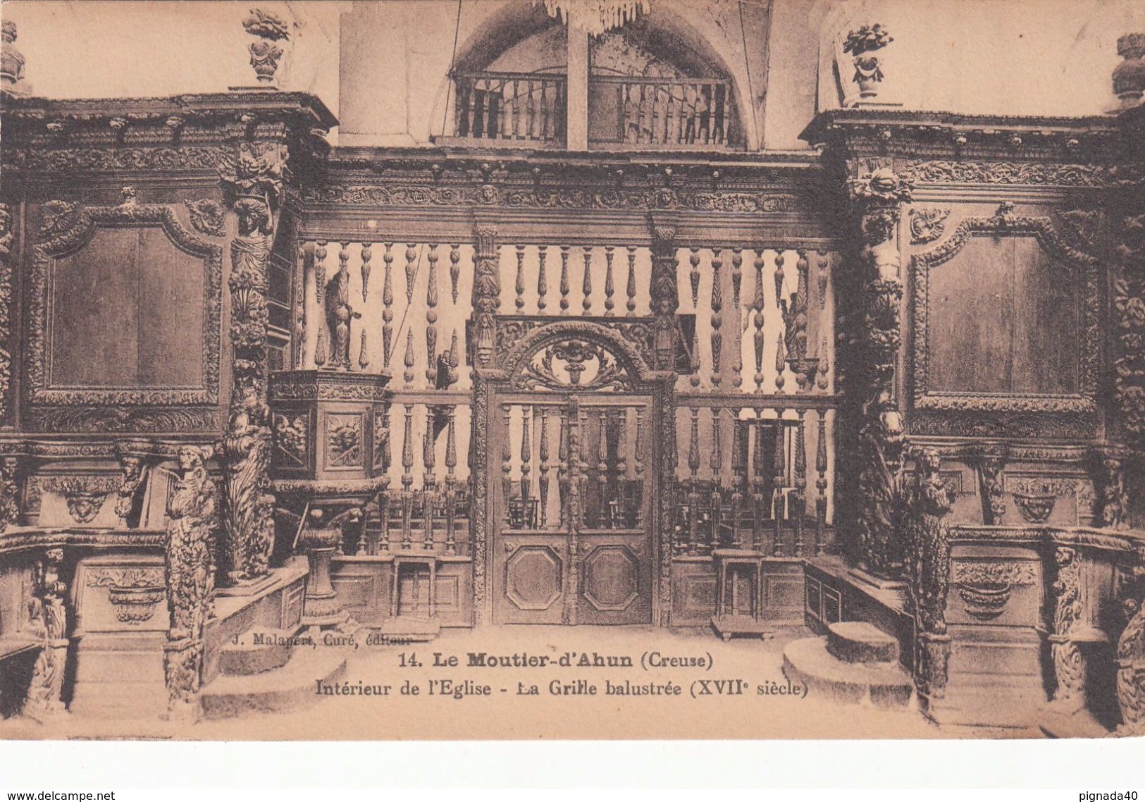 Cp , 23 , LE MOUTIER-d'AHUN , Intérieur De L'Église , La Grille Balustrée (XVIIe S.) - Moutier D'Ahun
