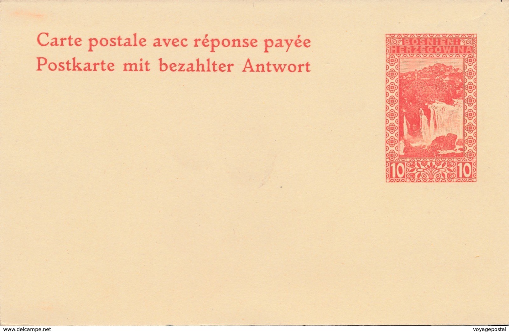 Entier Postal Carte Reponse Neuf 10 Bosnie - Bosnie-Herzegovine