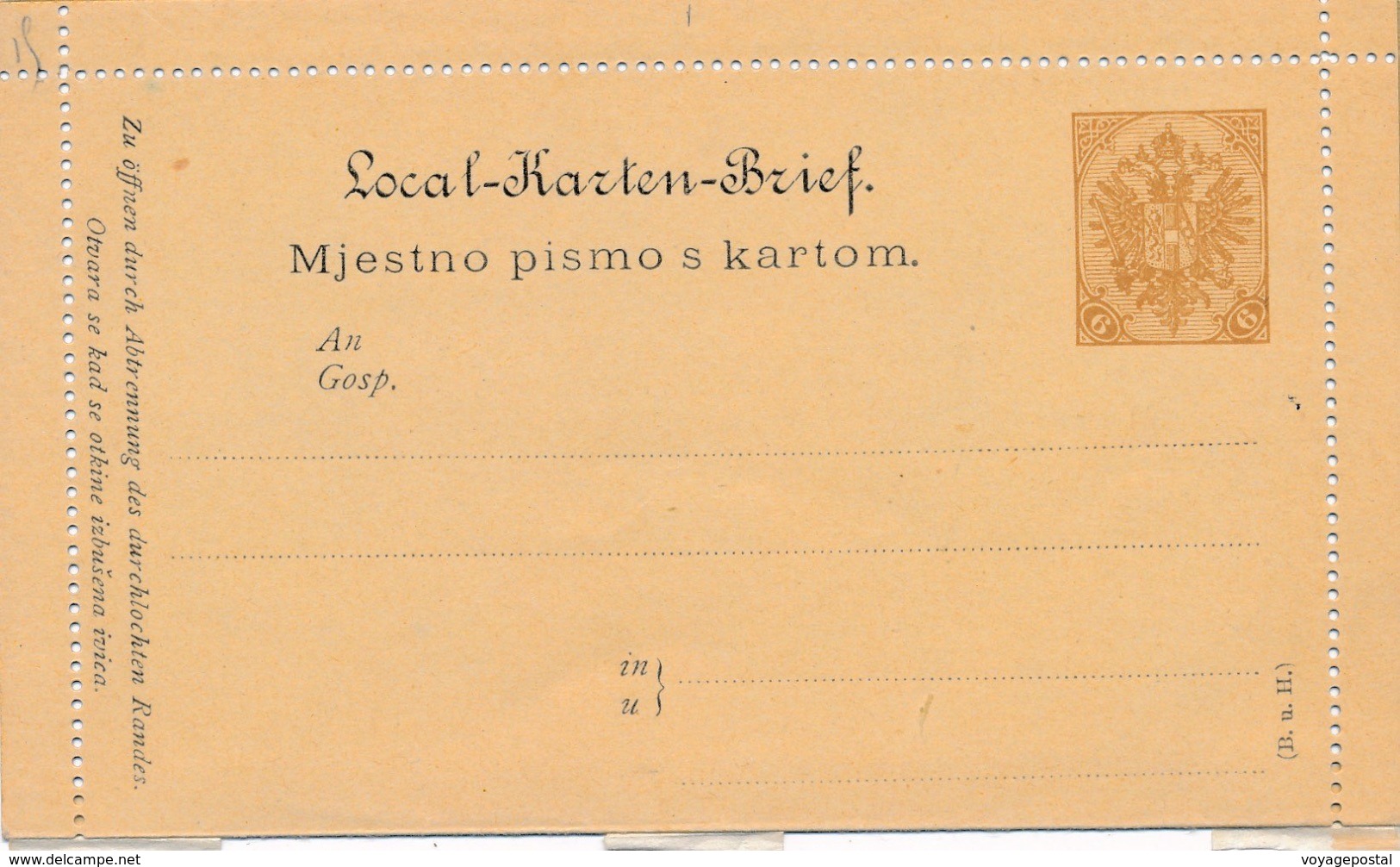 Entier Postal Carte Neuf Pismo 6 Bosnie - Bosnie-Herzegovine