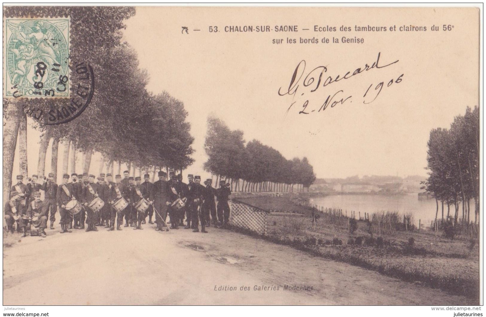 71 CHALON SUR SAONE ECOLES DES TAMBOURS ET CLAIRONS MILITAIRE CPA BON ÉTAT - Chalon Sur Saone