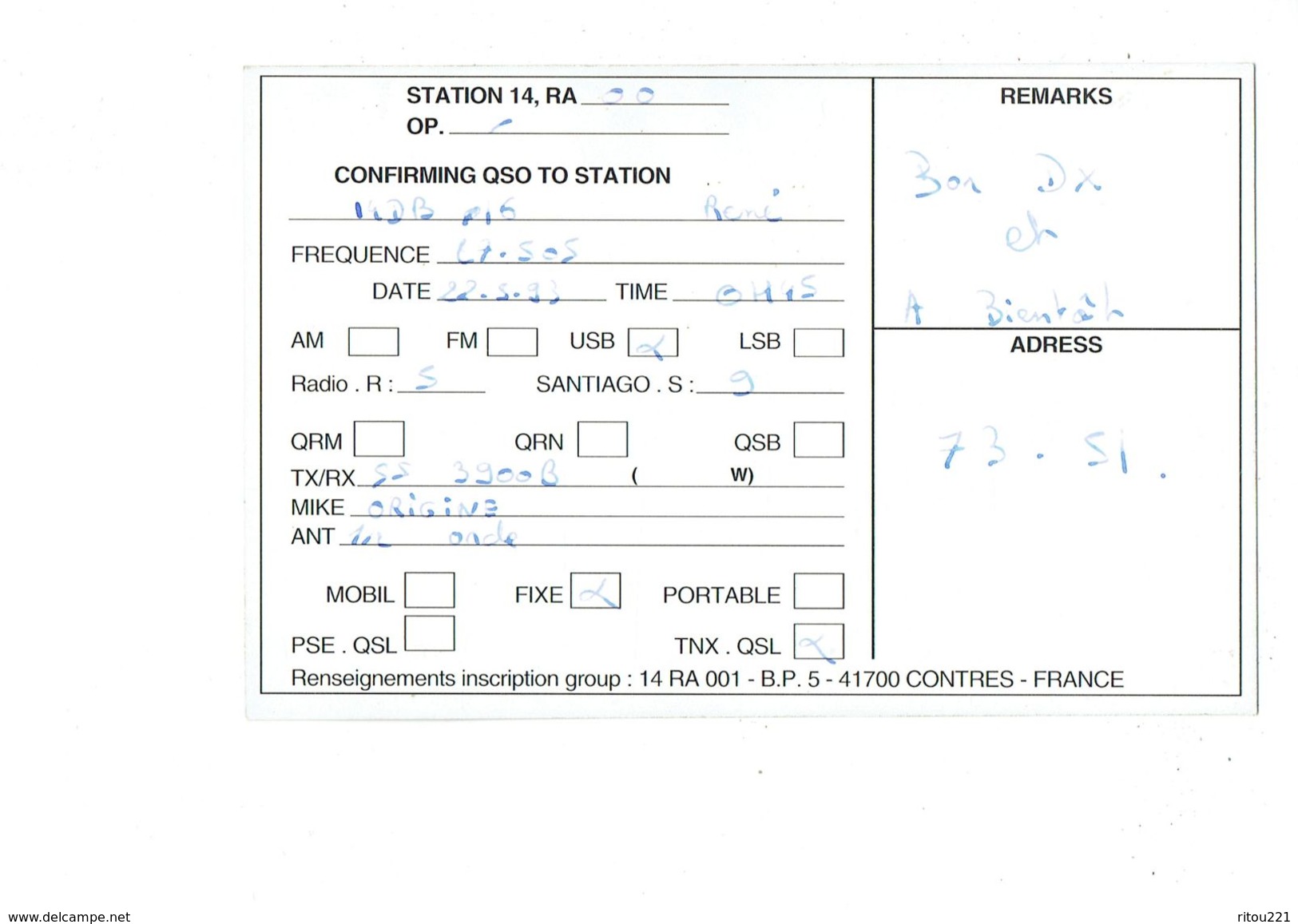 Carte QSL Radio Amateur Woody Woodpecker RADIO ALFA Franche-Comté - - Autres & Non Classés