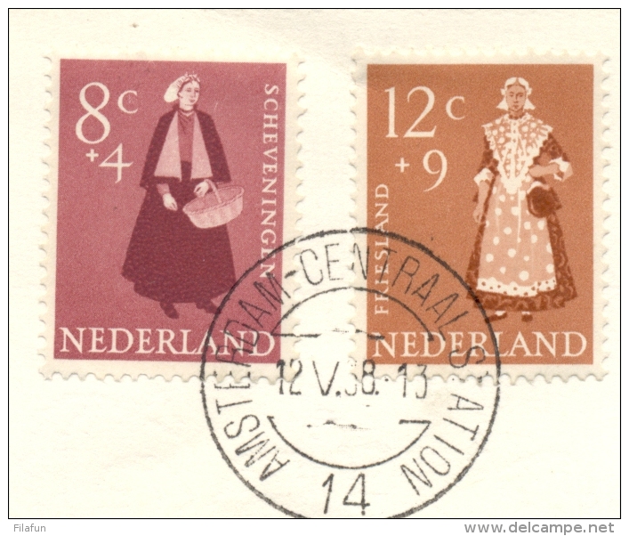 Nederland - 1958 - Zomerserie Klederdrachten Op Cover Lokaal Amsterdam - Brieven En Documenten