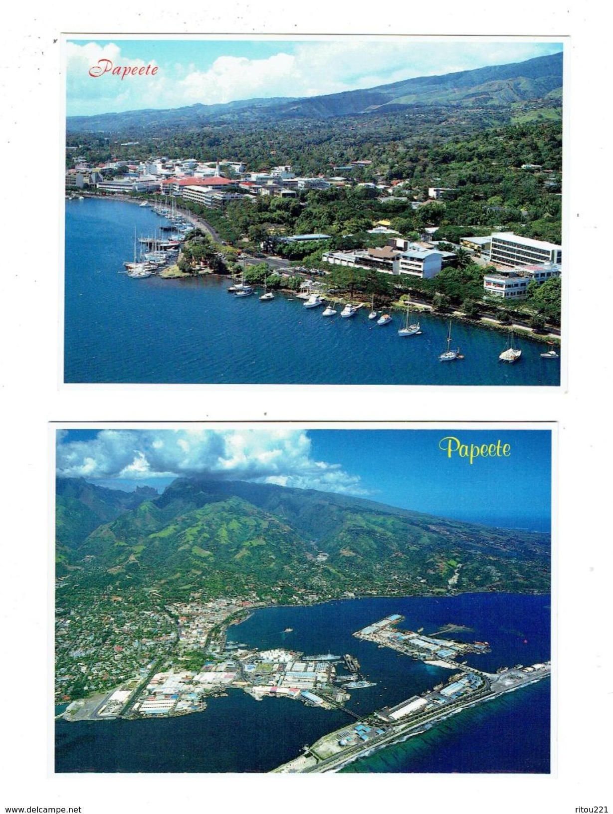 Cpm - Tahiti - PAPEETE HARBOR -  Teva Sylvain N° 97 - 515 - Vue Aérienne De La Ville - Polynésie Française