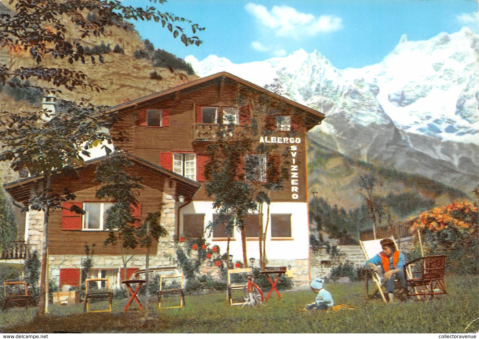 Cartolina Courmayeur Albergo Svizzero  (Aosta) - Other & Unclassified