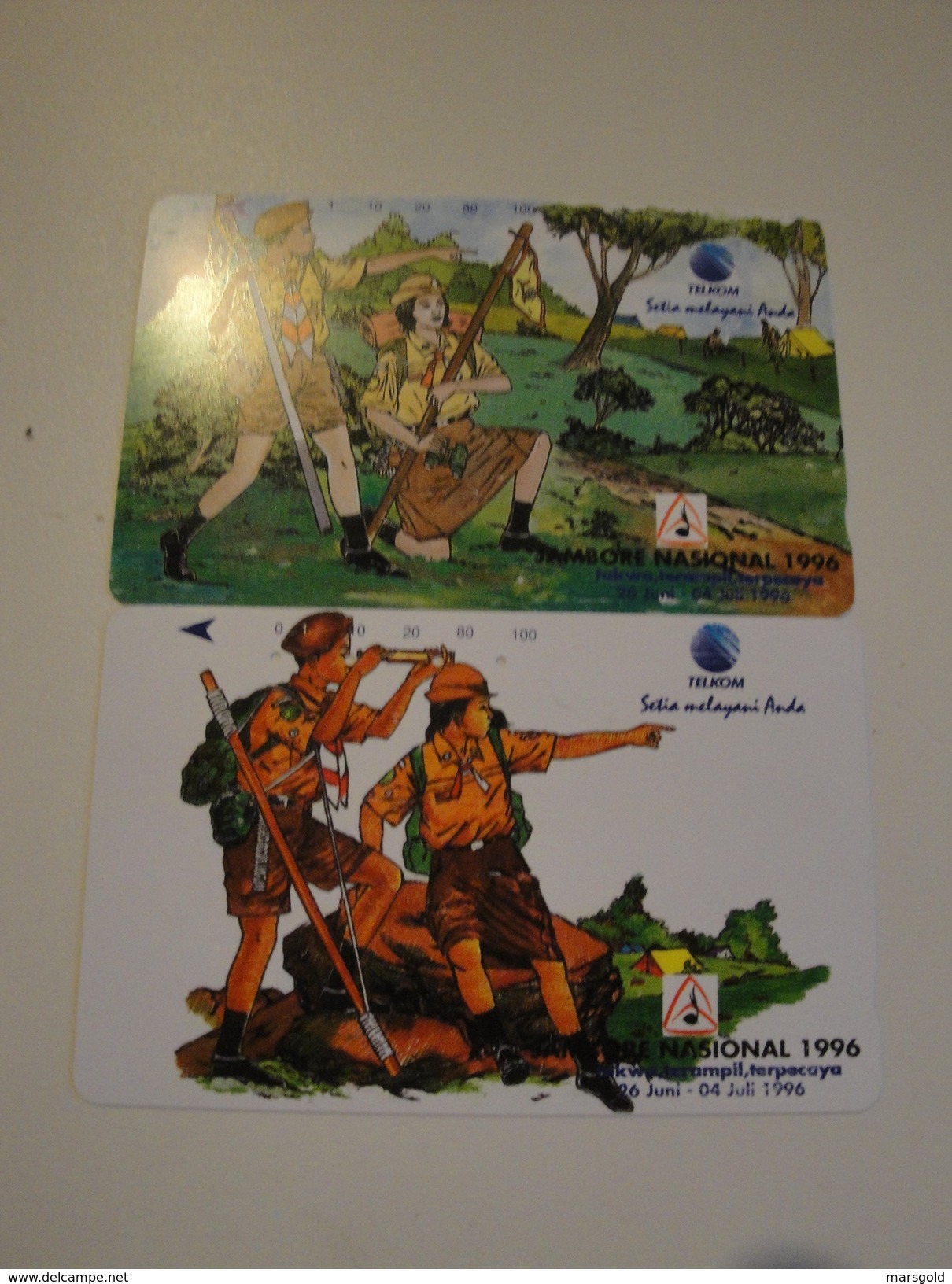 2 Tamura Phonecards From Indonesia - Jamboree - Indonesia